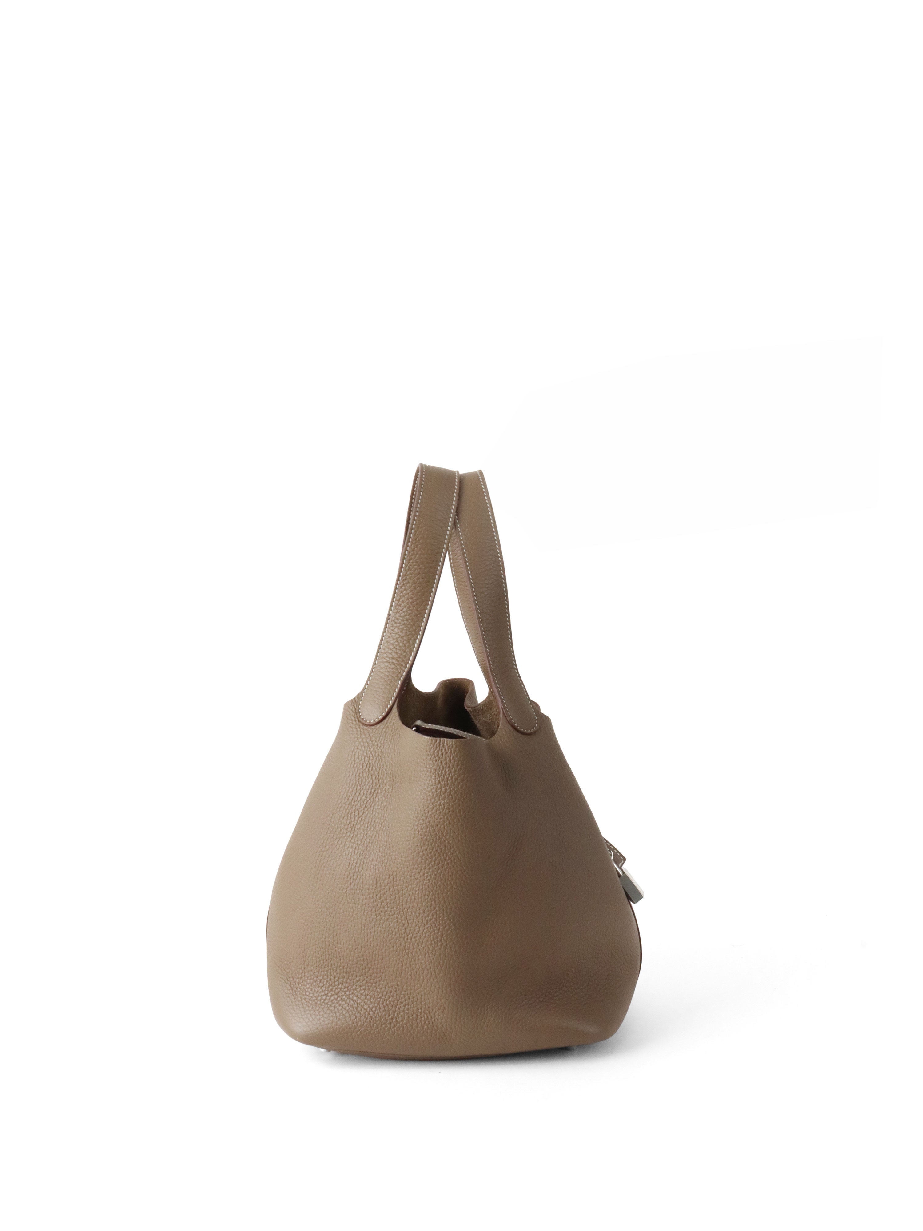 Hermes Etoupe Picotin 22 Bag PHW Stamp Z