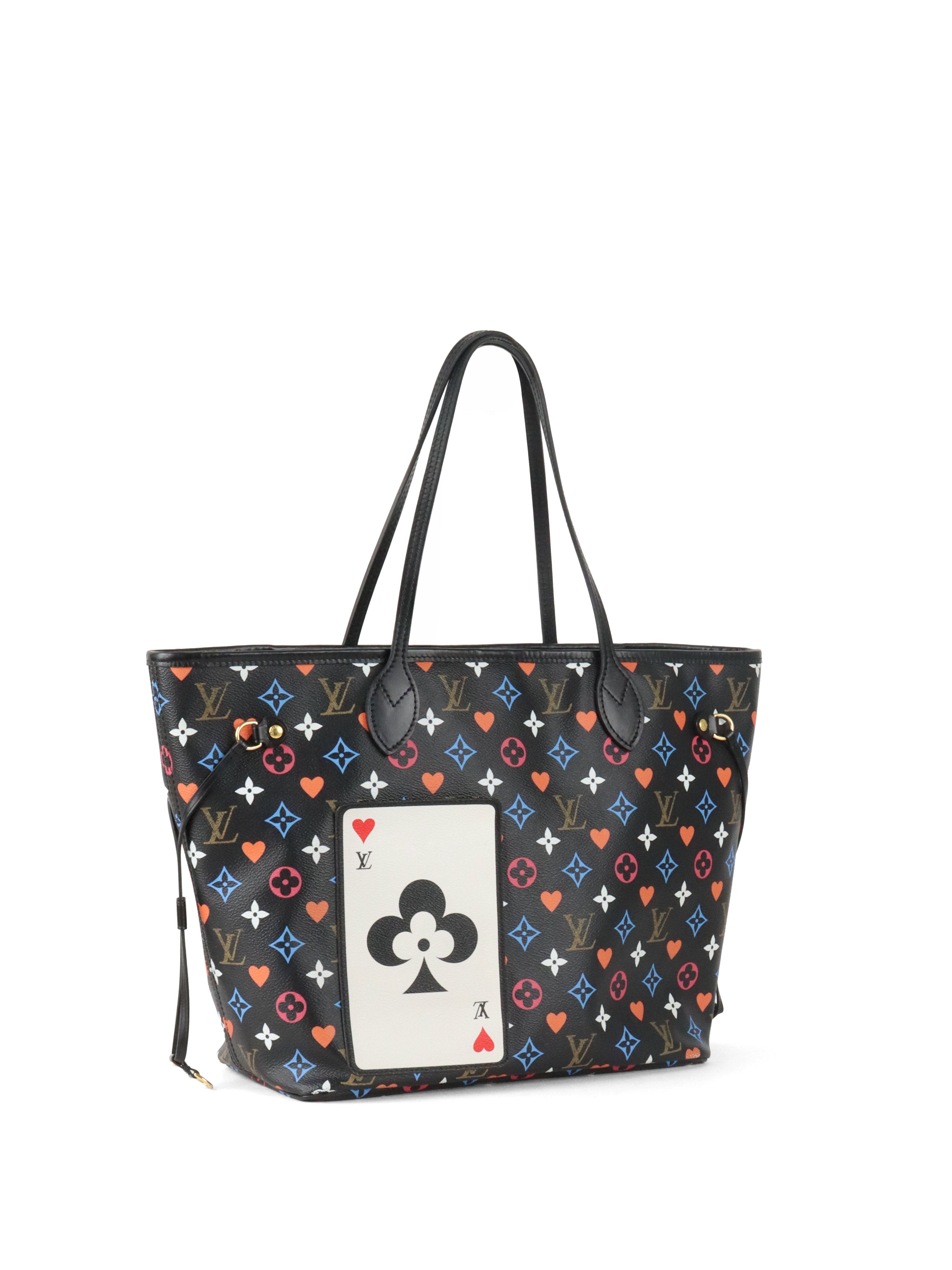 Louis Vuitton Black Multicolour Game On Neverfull MM Tote Bag