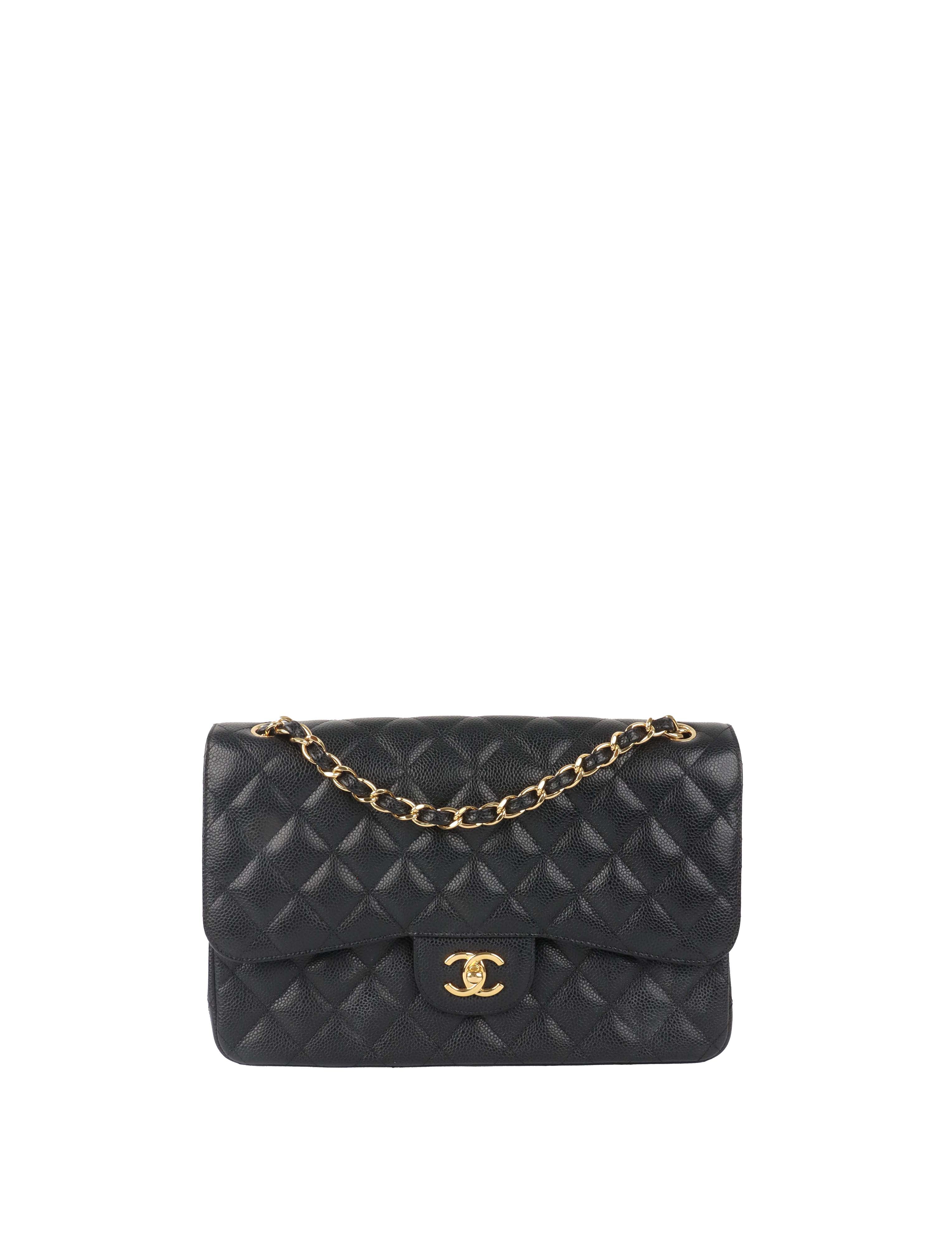 Chanel Classic Jumbo Black Caviar GHW.