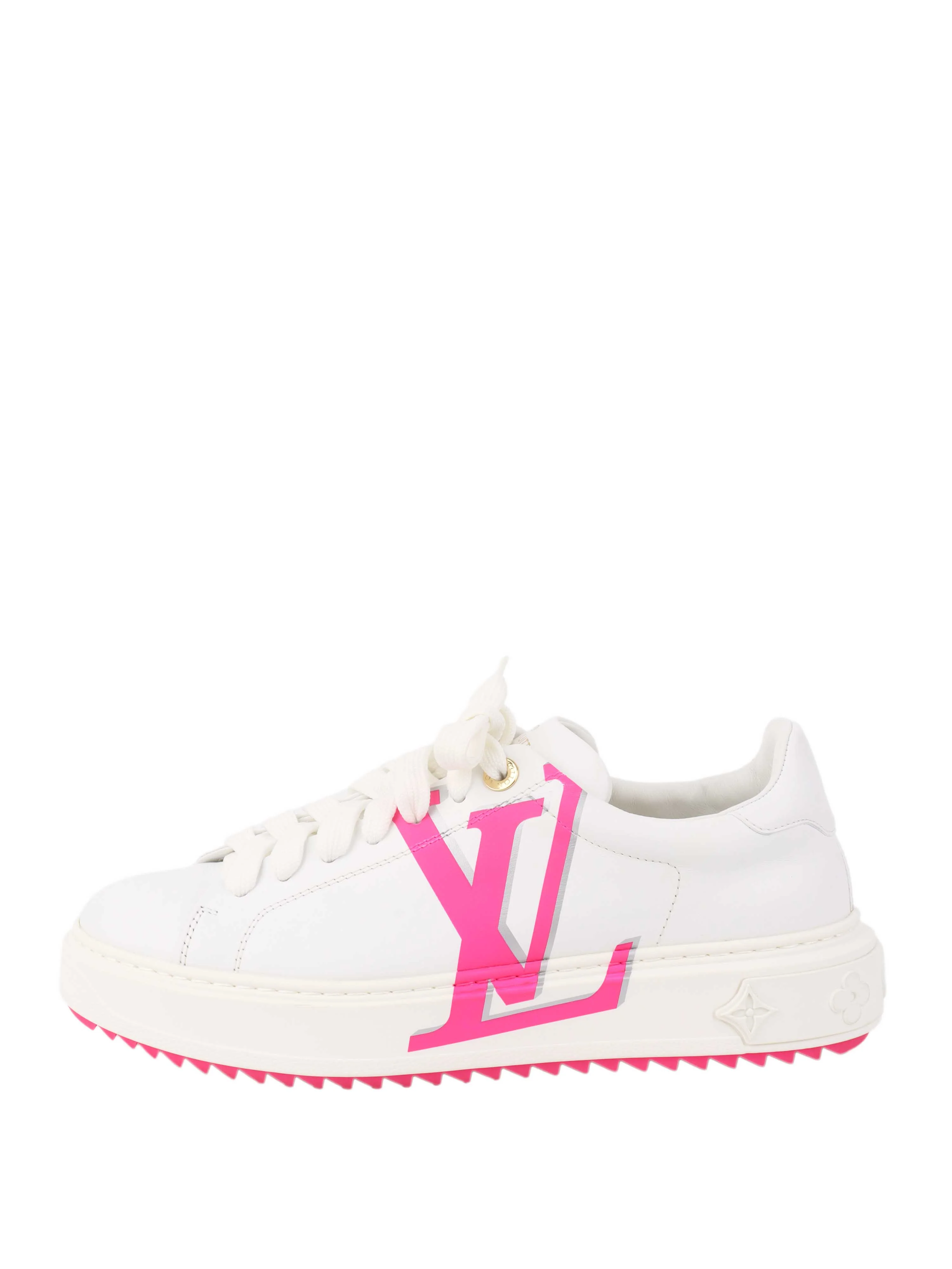 Louis Vuitton Pink Logo Sneakers.