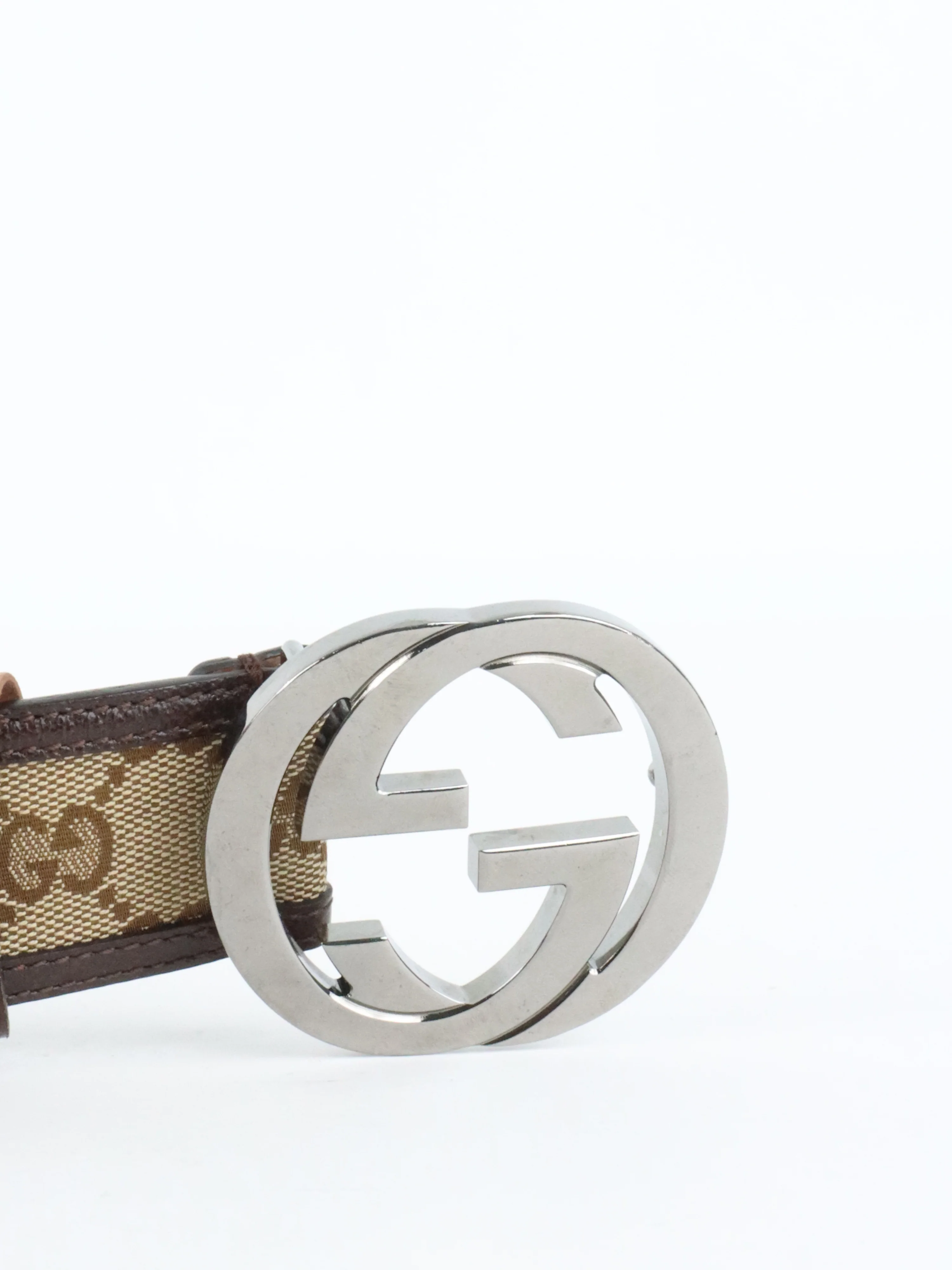 Gucci GG Ebony Canvas Belt size 85