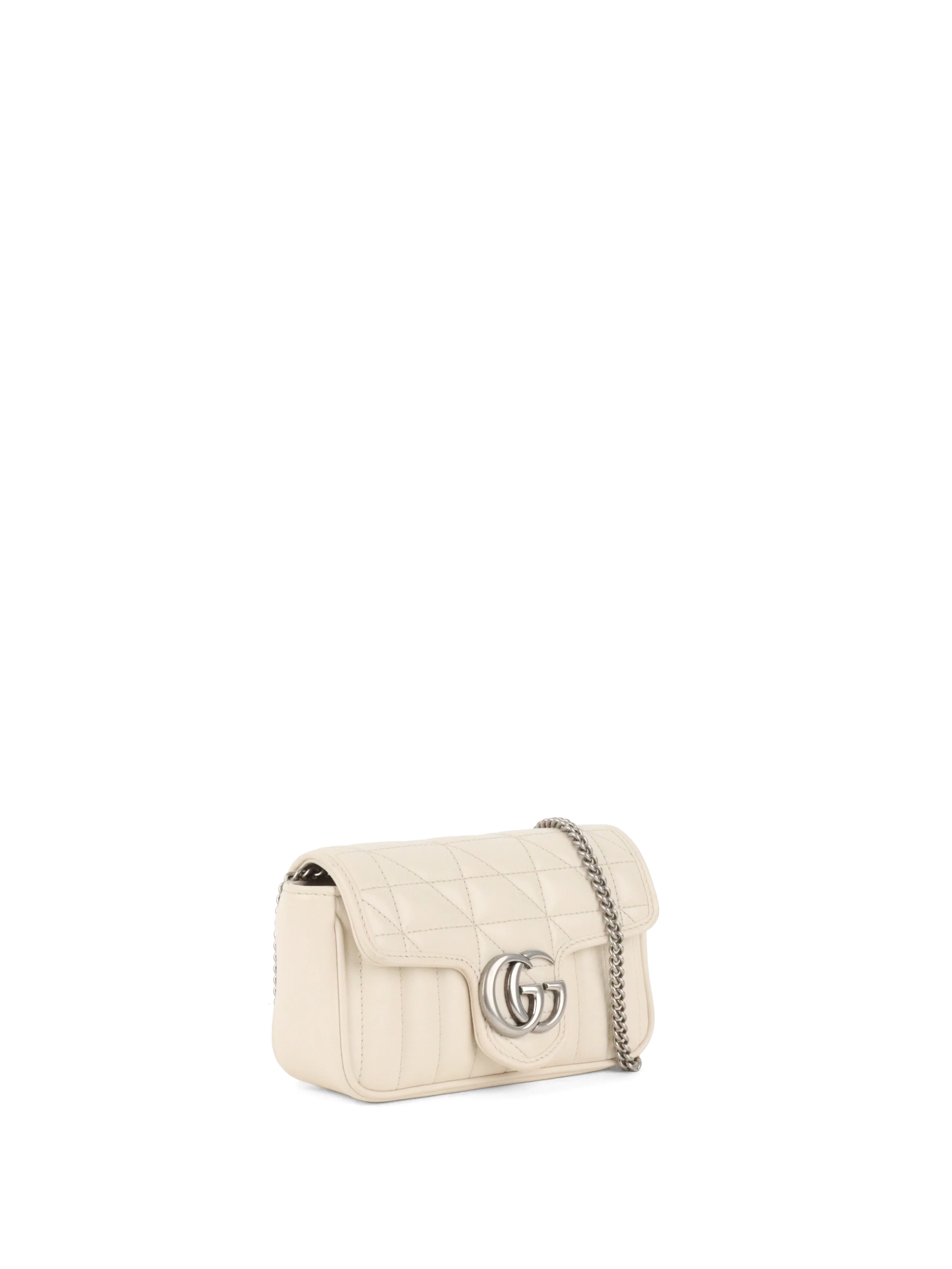 Gucci Super Mini White Chain Bag