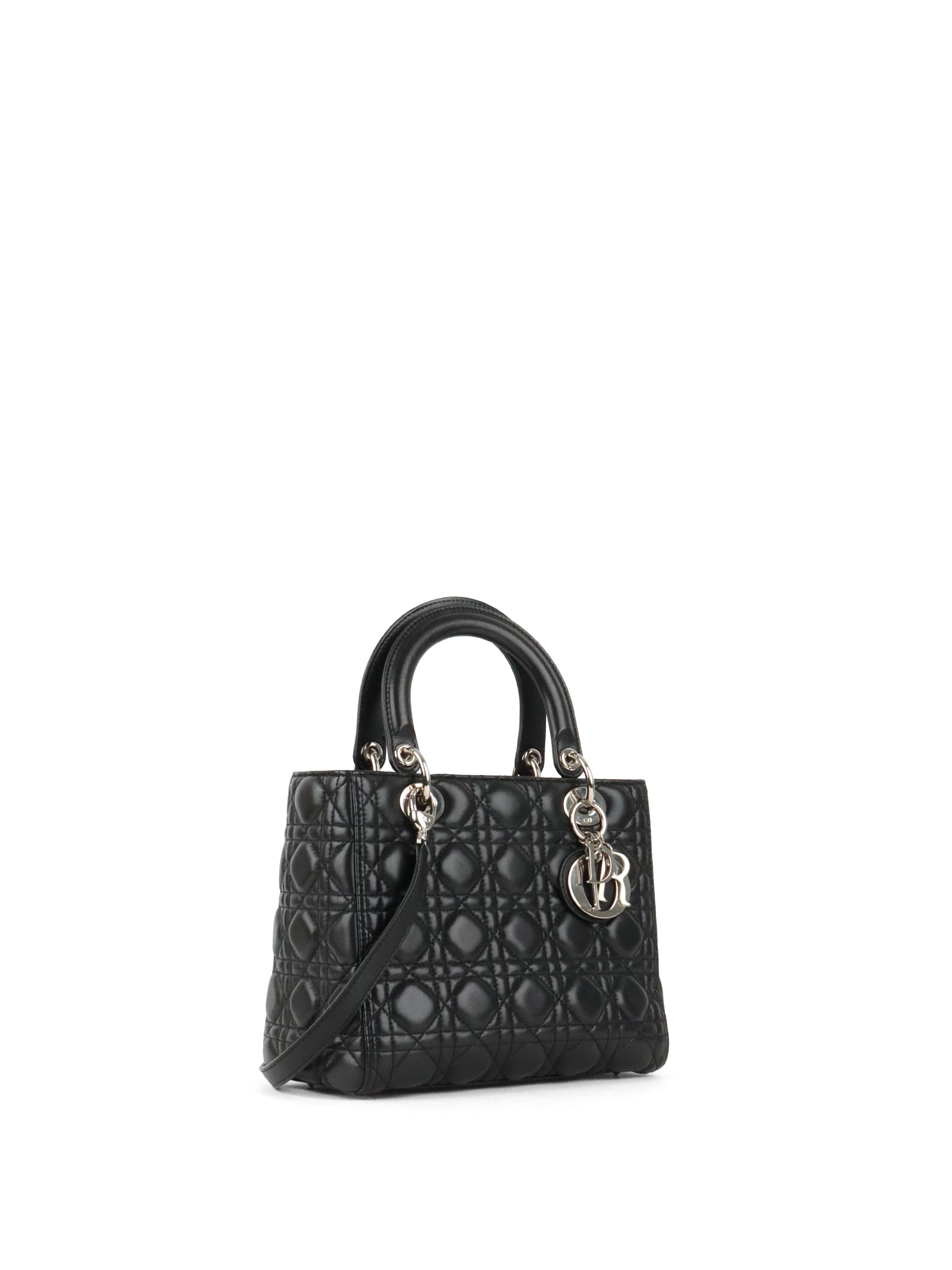 Dior Black Medium Lady Dior Bag