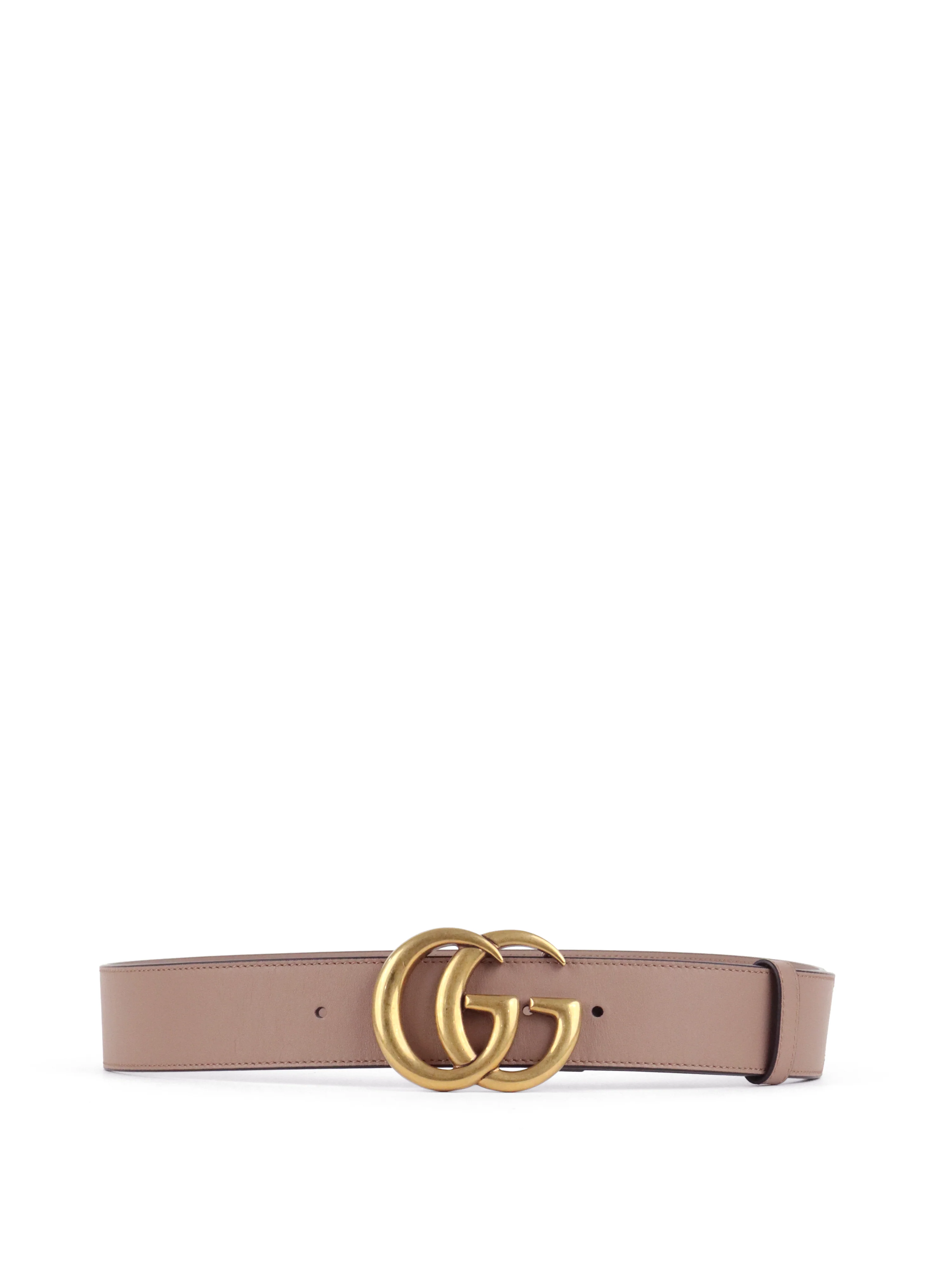 Gucci Dusty Pink GG Marmont Buckle Belt Size 90