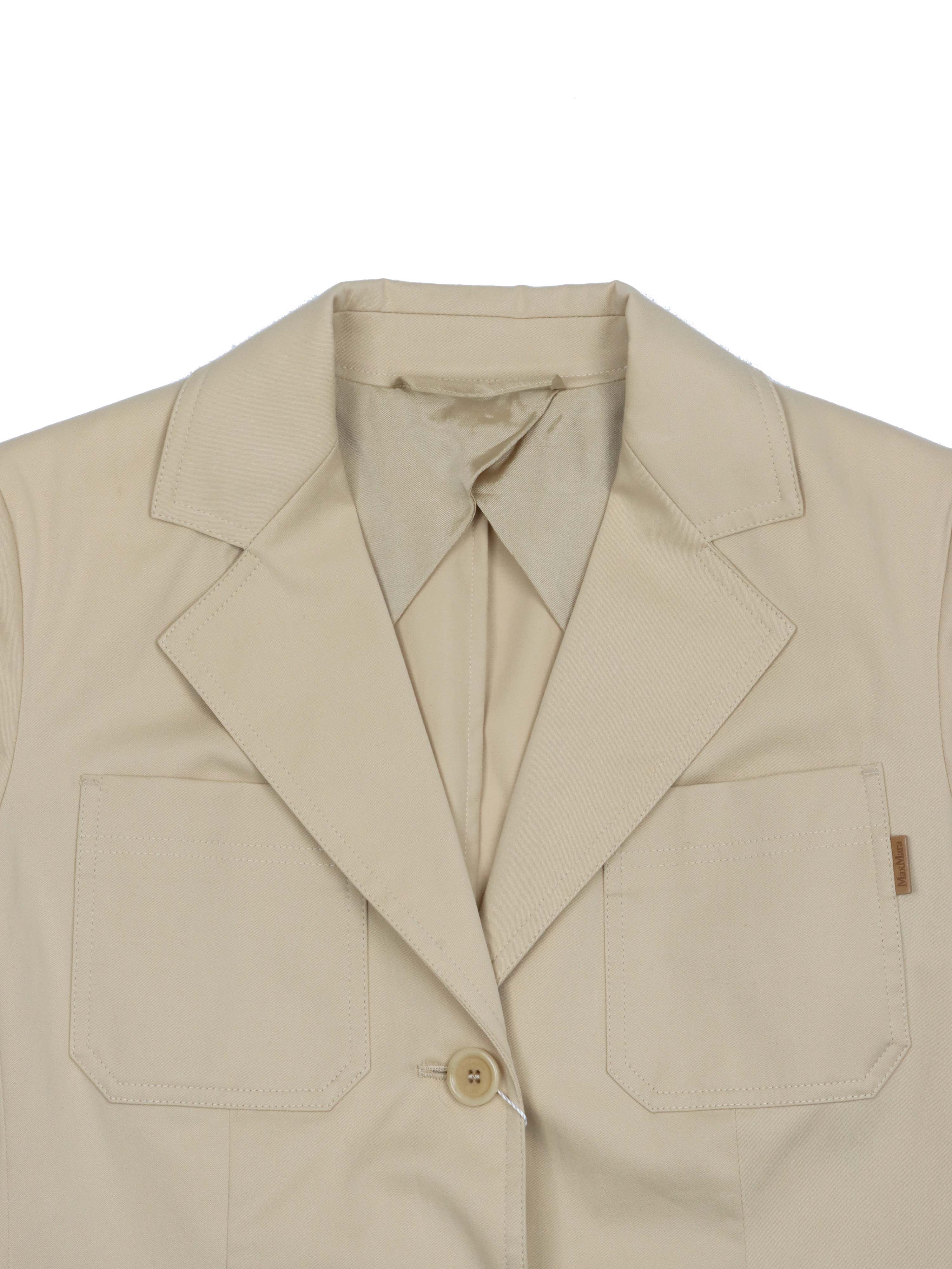 Max Mara Single-Breasted Cotton Blazer.