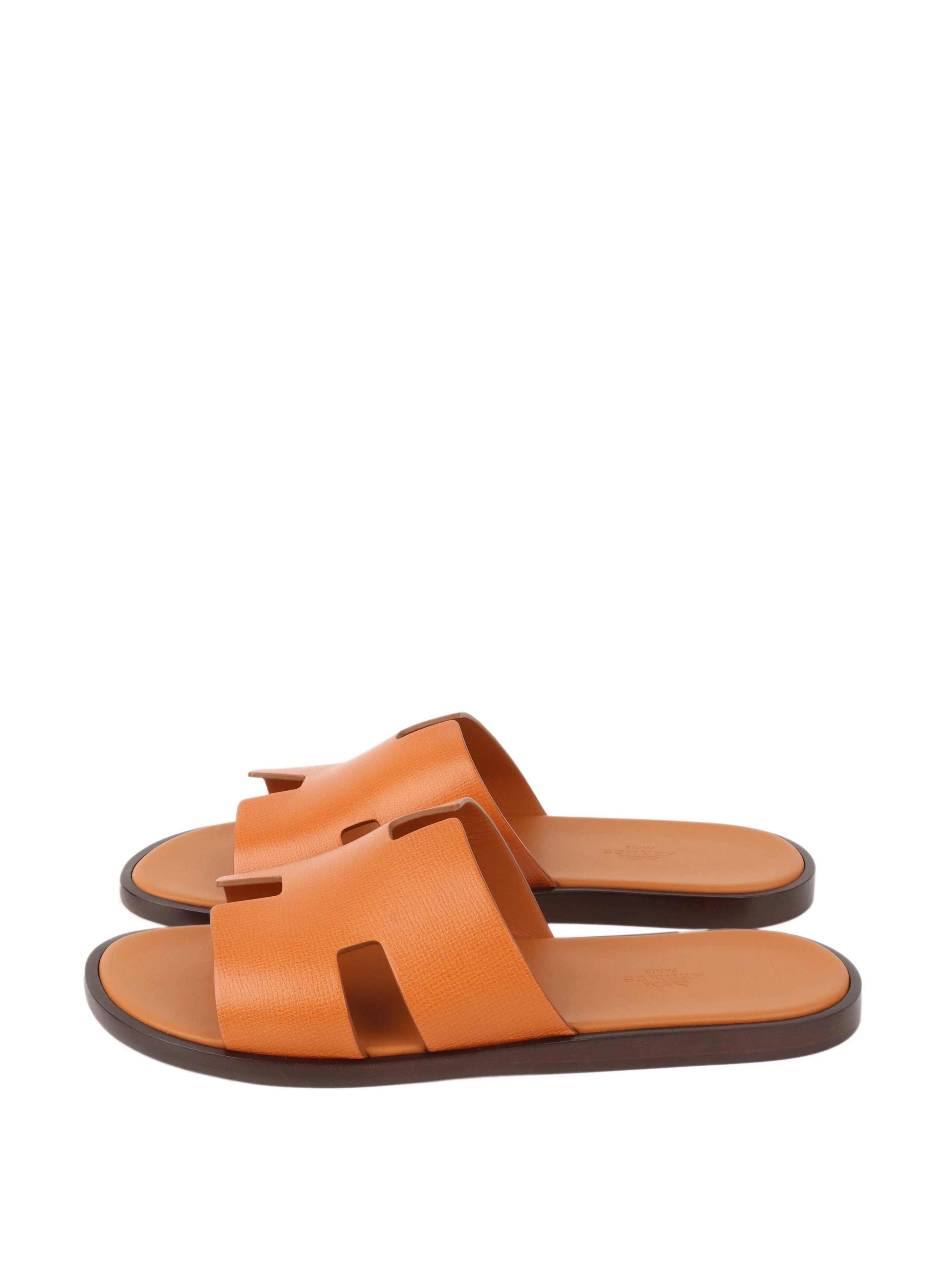 Hermes Marron Glaise Izmir Sandals.