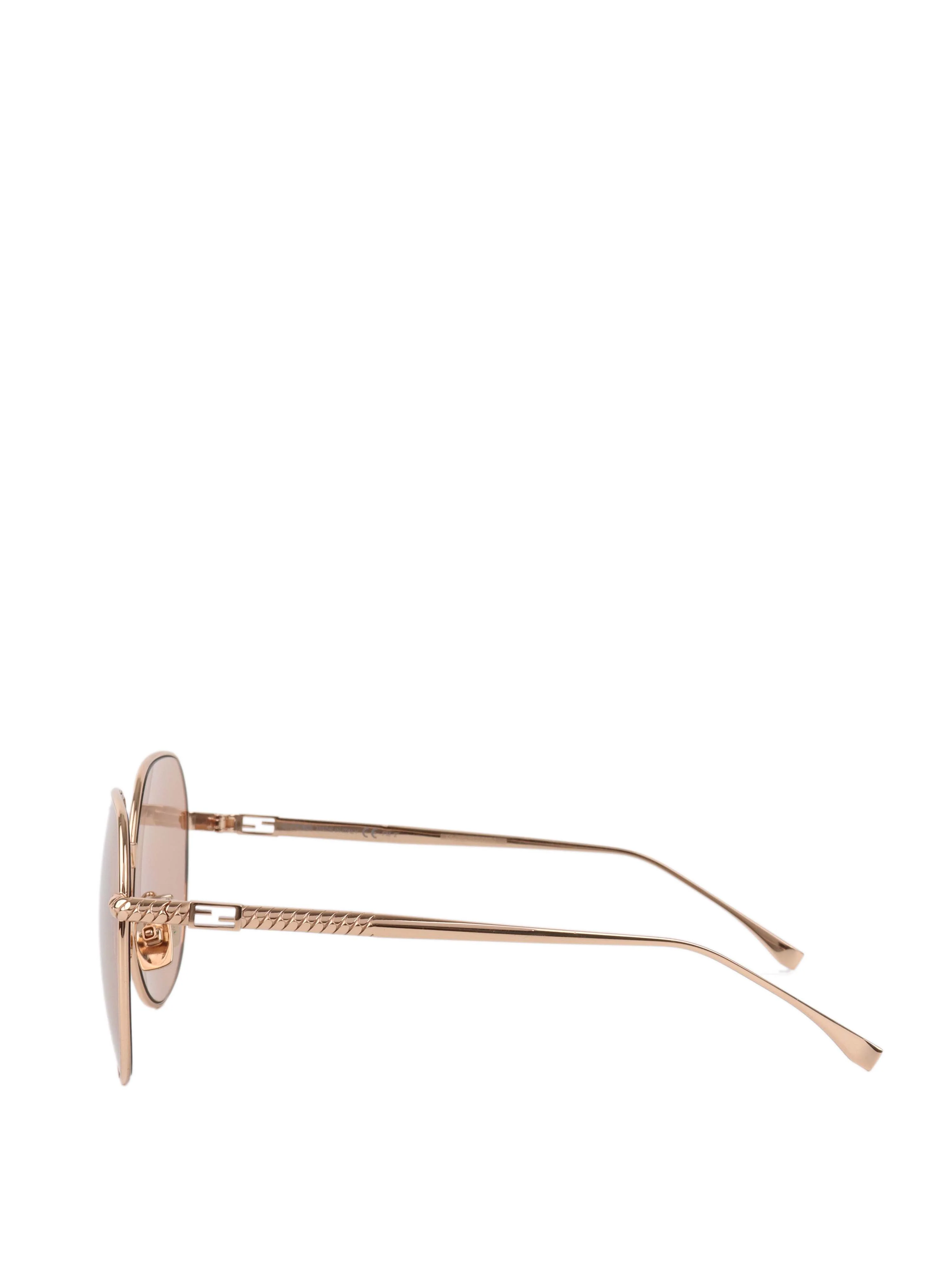 Fendi Rose Gold Frame Sunglasses.