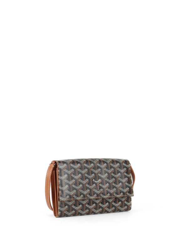 Goyard Brown Goyardine Varenne Continental Wallet on Strap