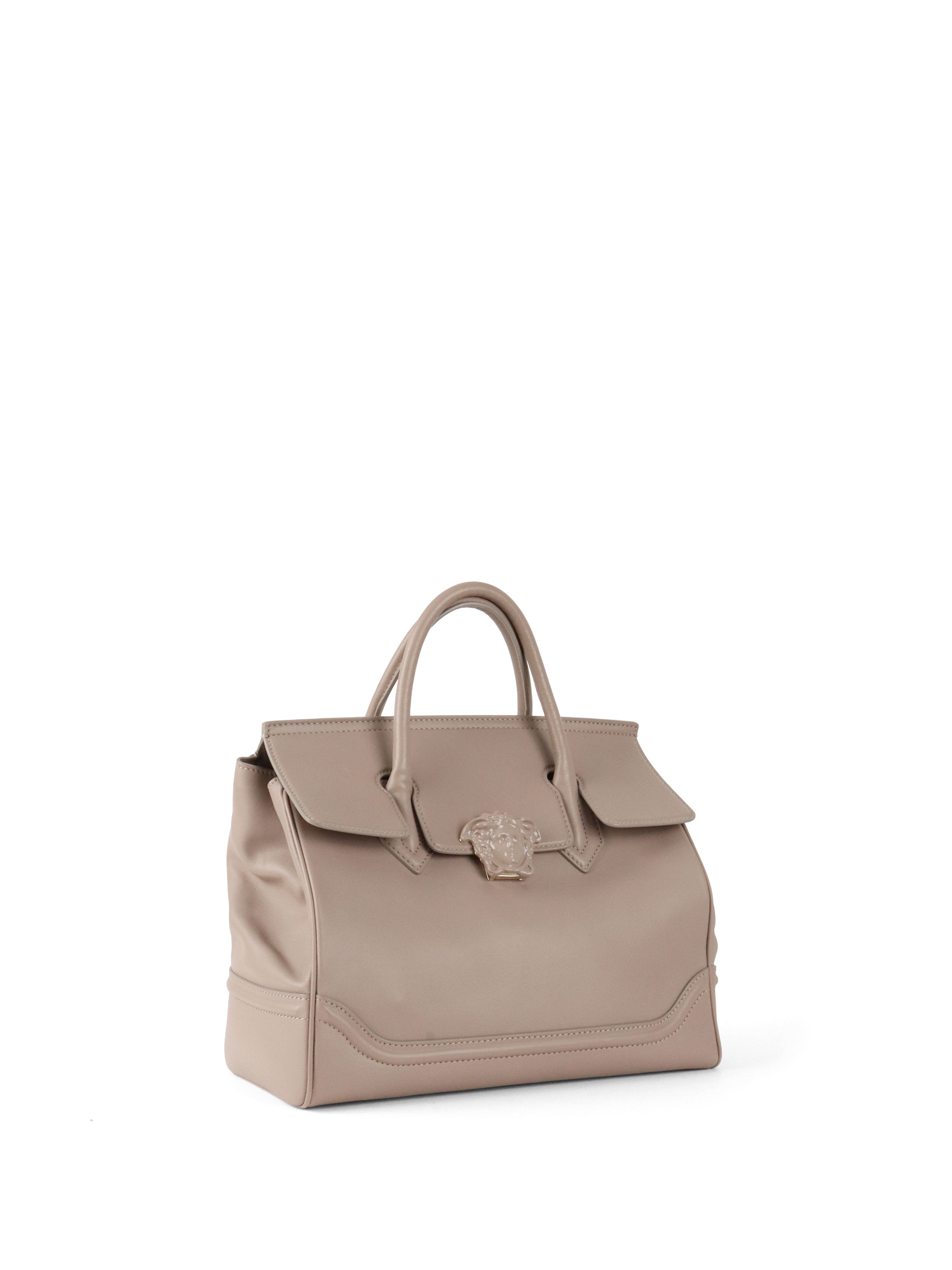 Versace Nude Leather Palazzo Empire Tote