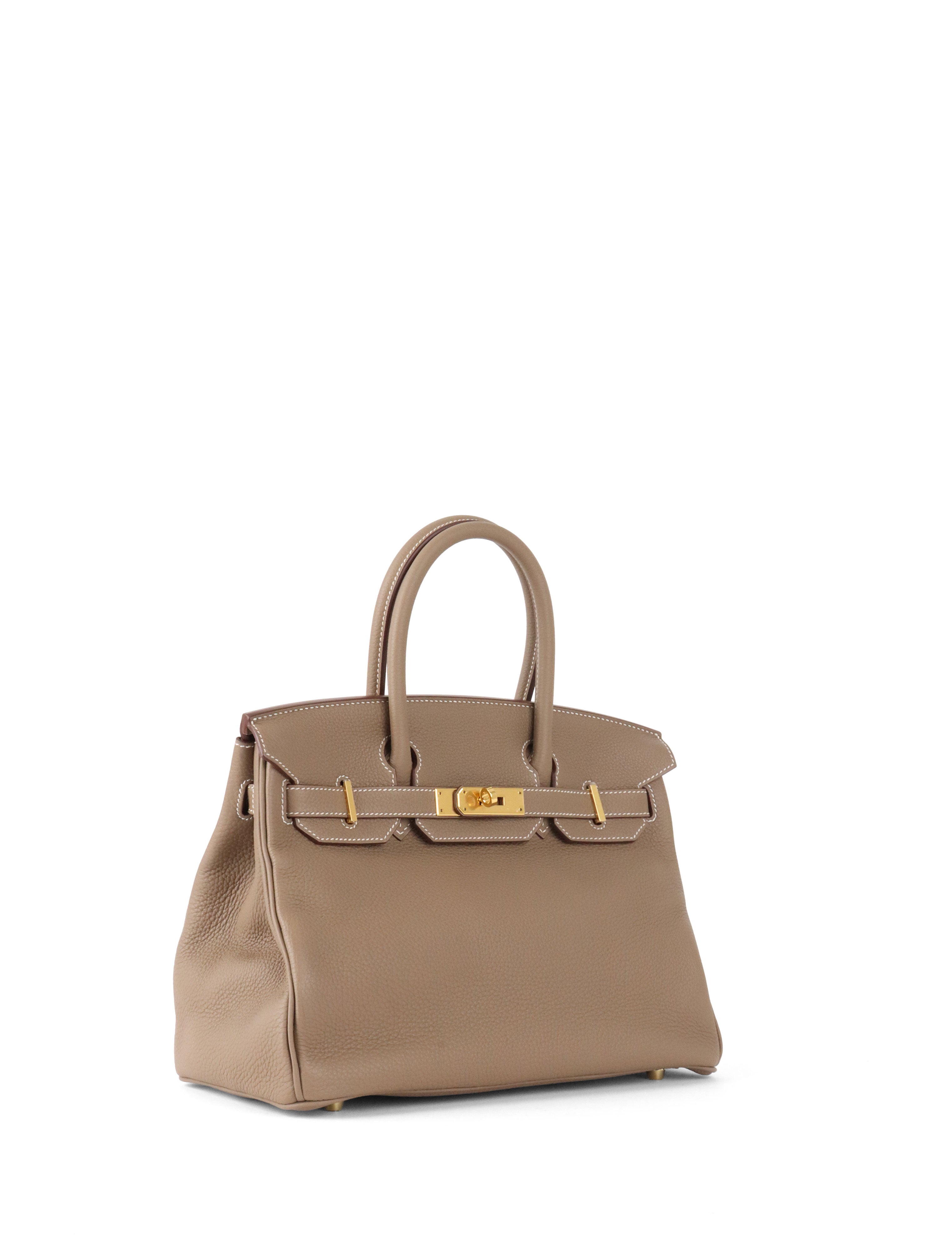Hermes  Etoupe Birkin 30 Togo Leather Stamp Z.