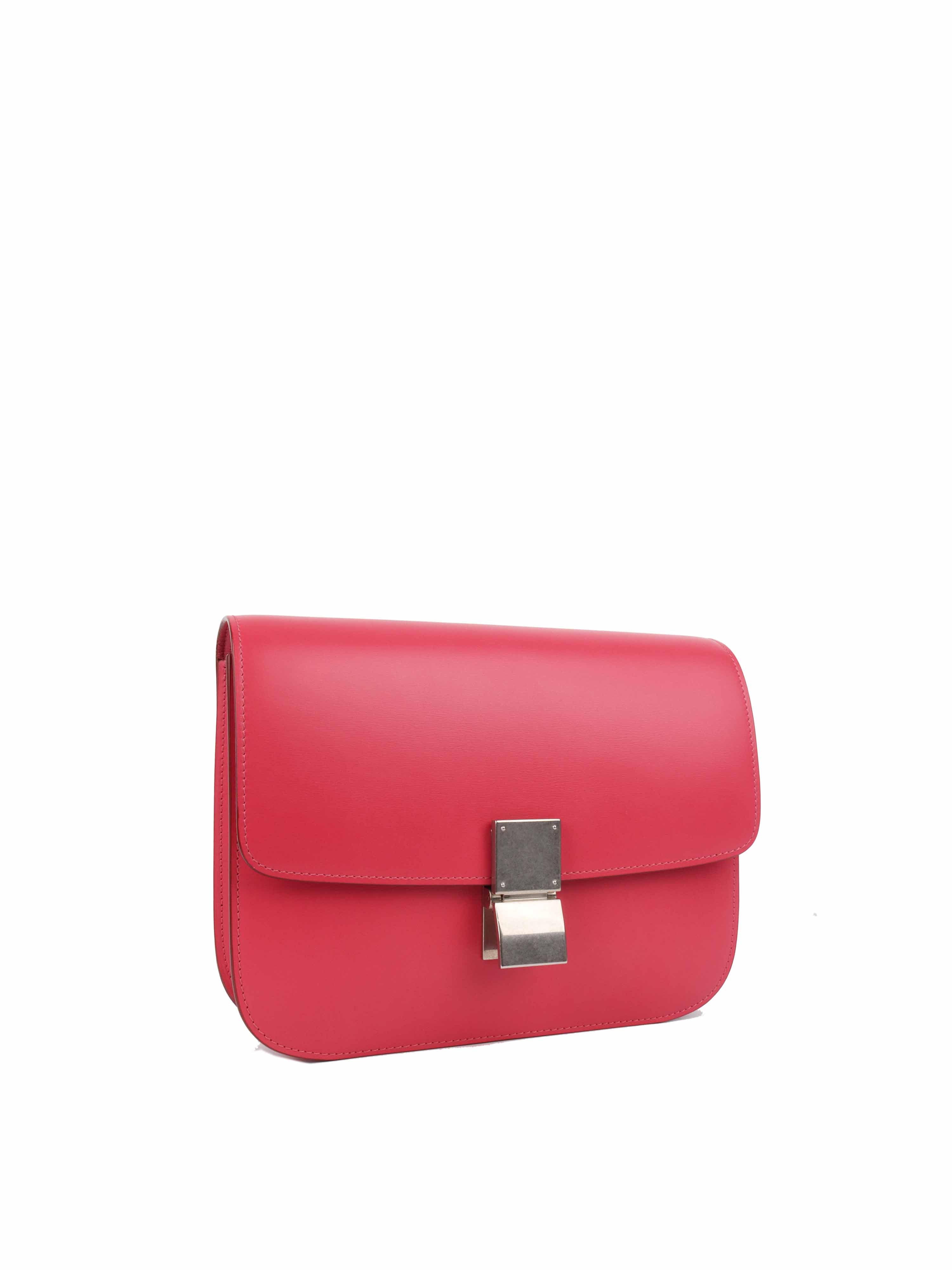 Celine Medium Classic Bag In Box Calf Raspberry