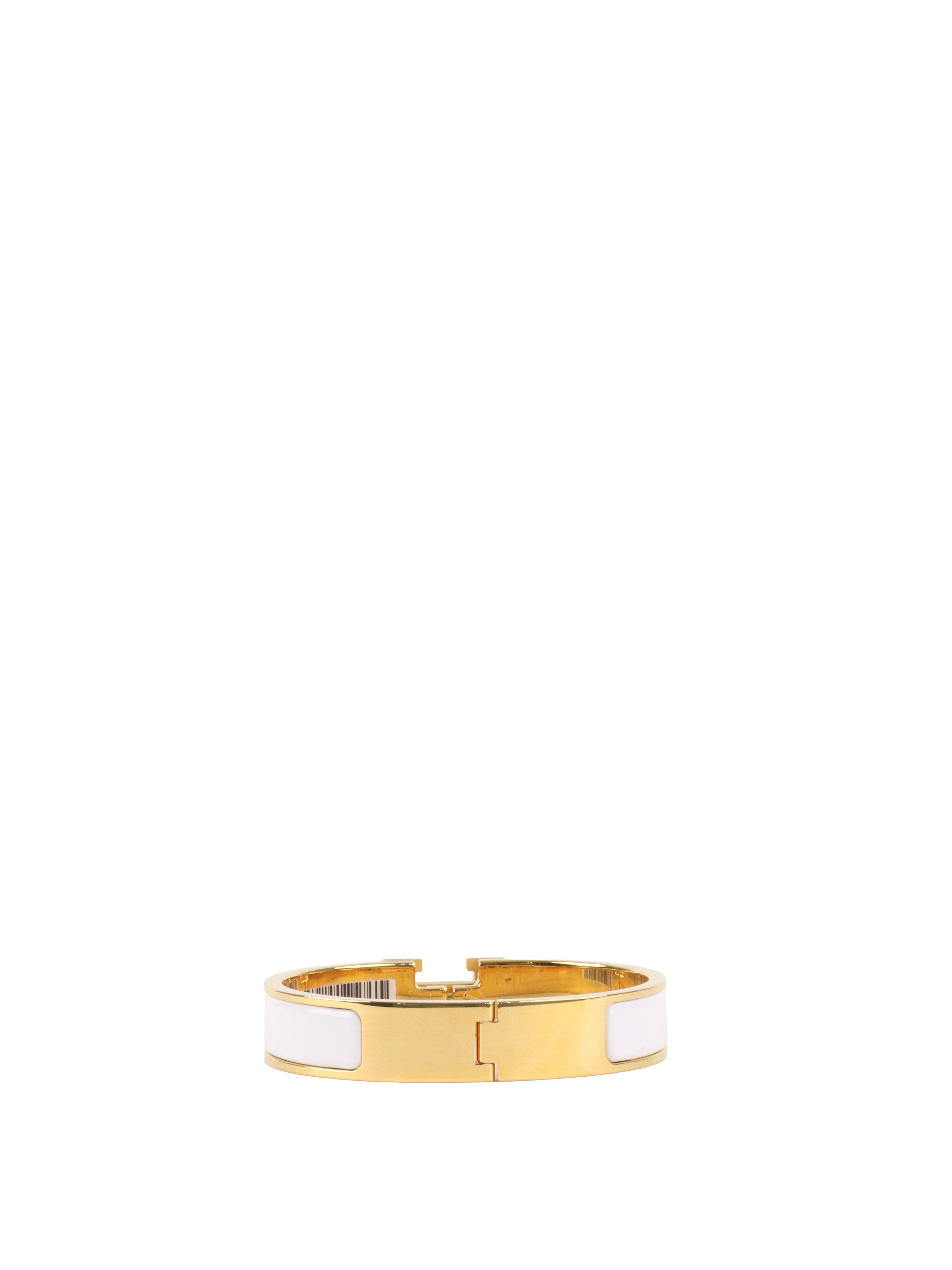 Hermes Blanc Clic H Bracelet.