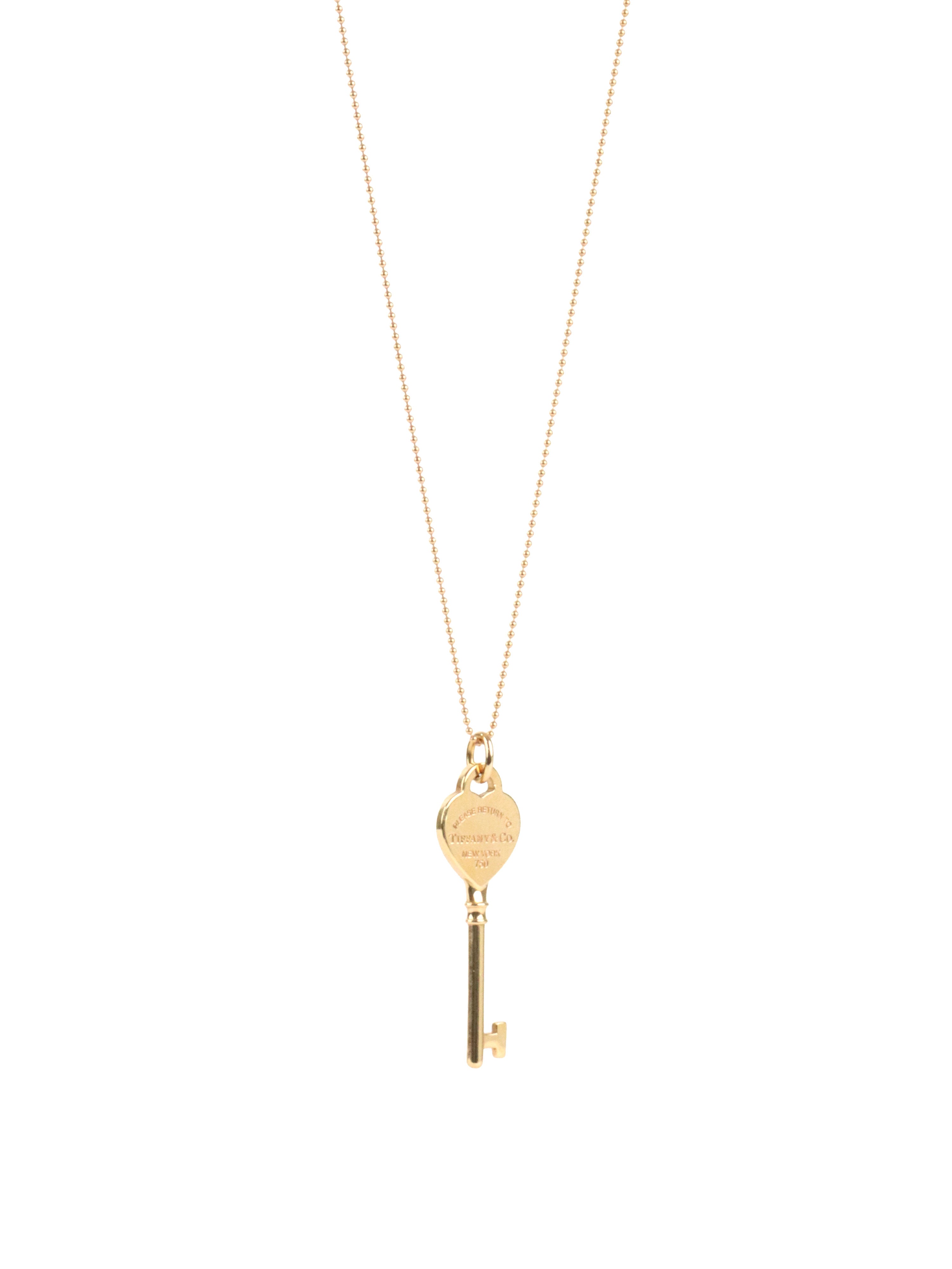 Tiffany  Co Rose Gold Return to Tiffany Key Necklace