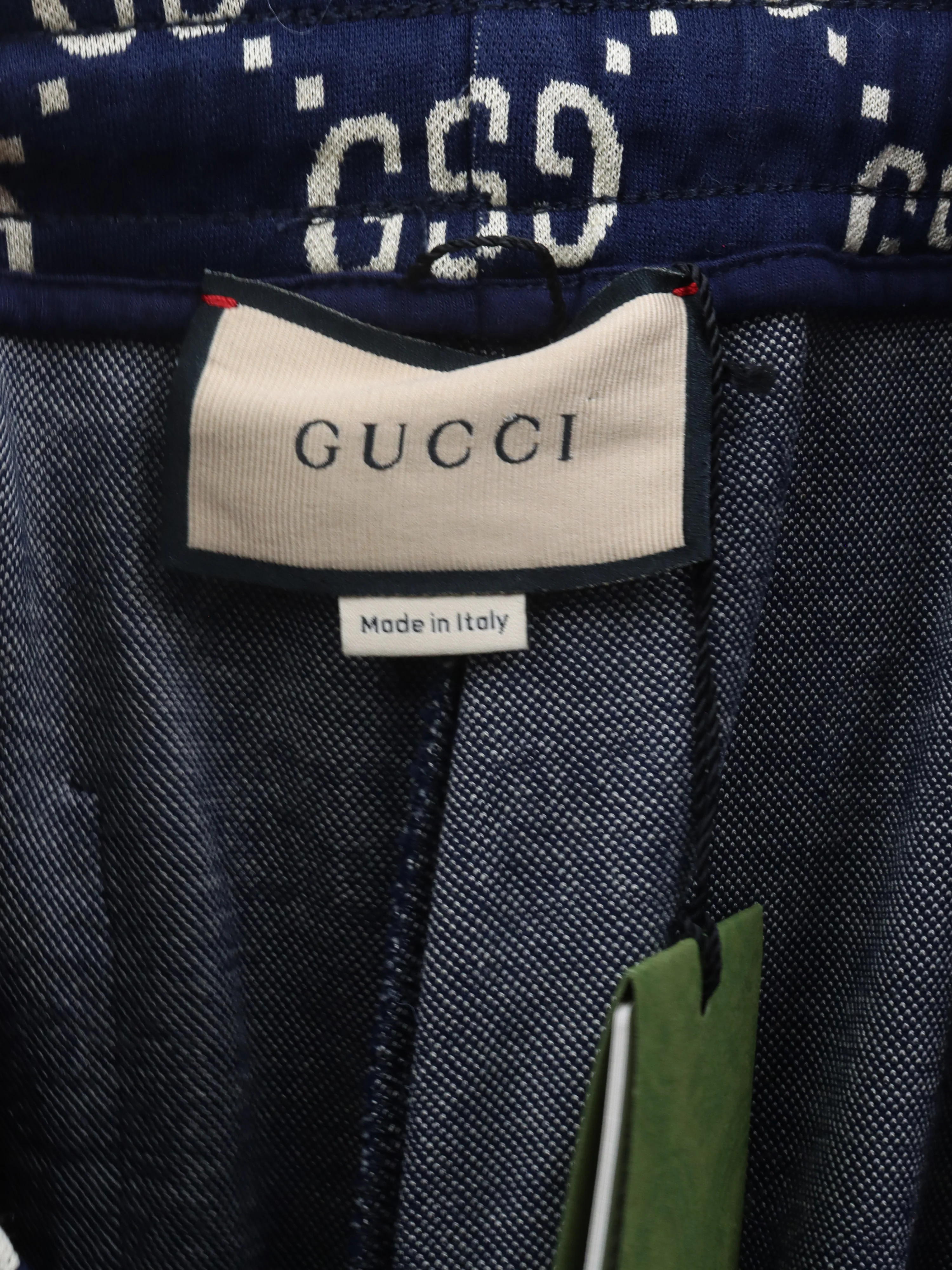 Gucci Blue Monogram Track Pant.