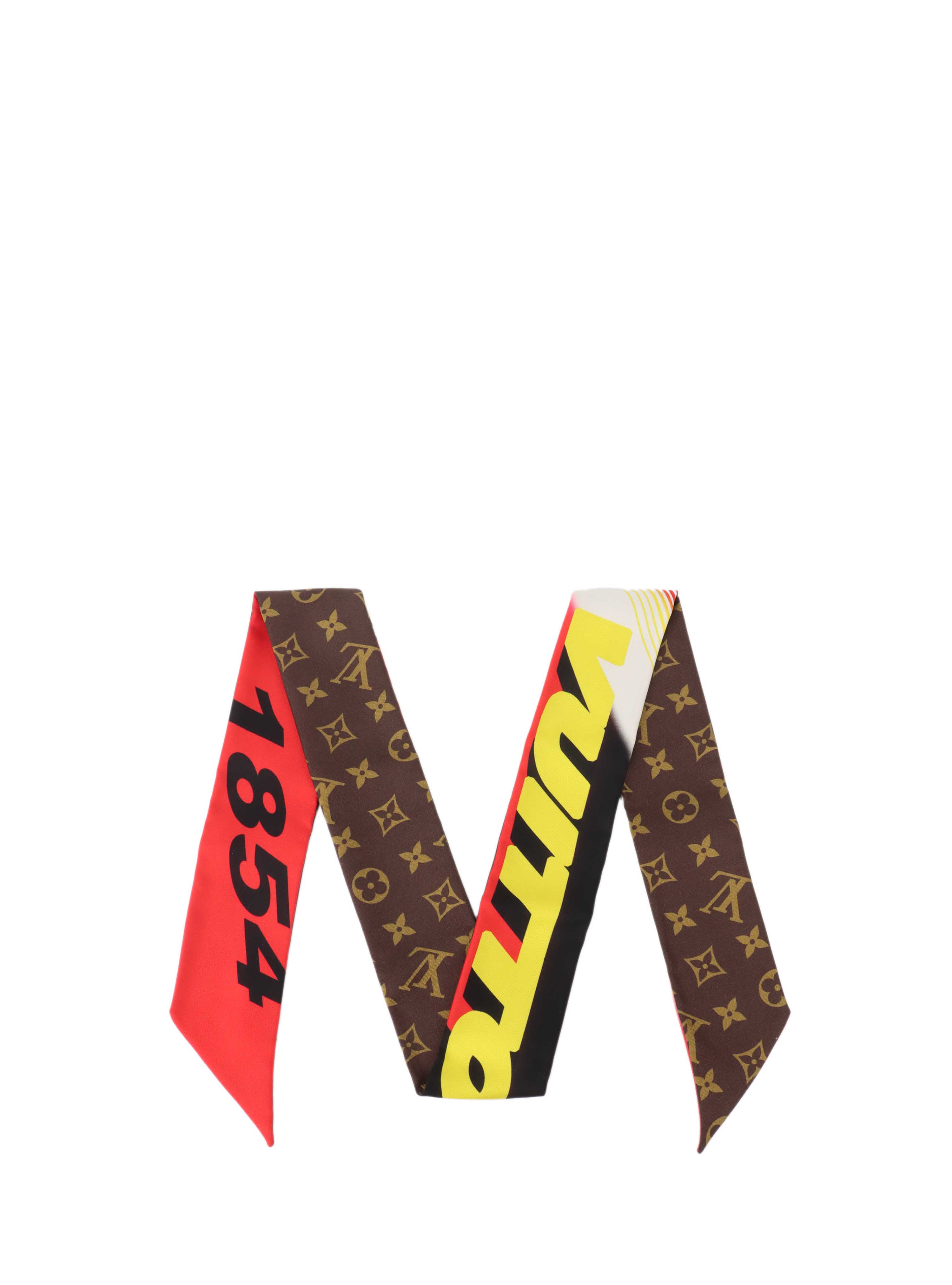 Louis Vuitton Silk Monogram Race BB Twilly