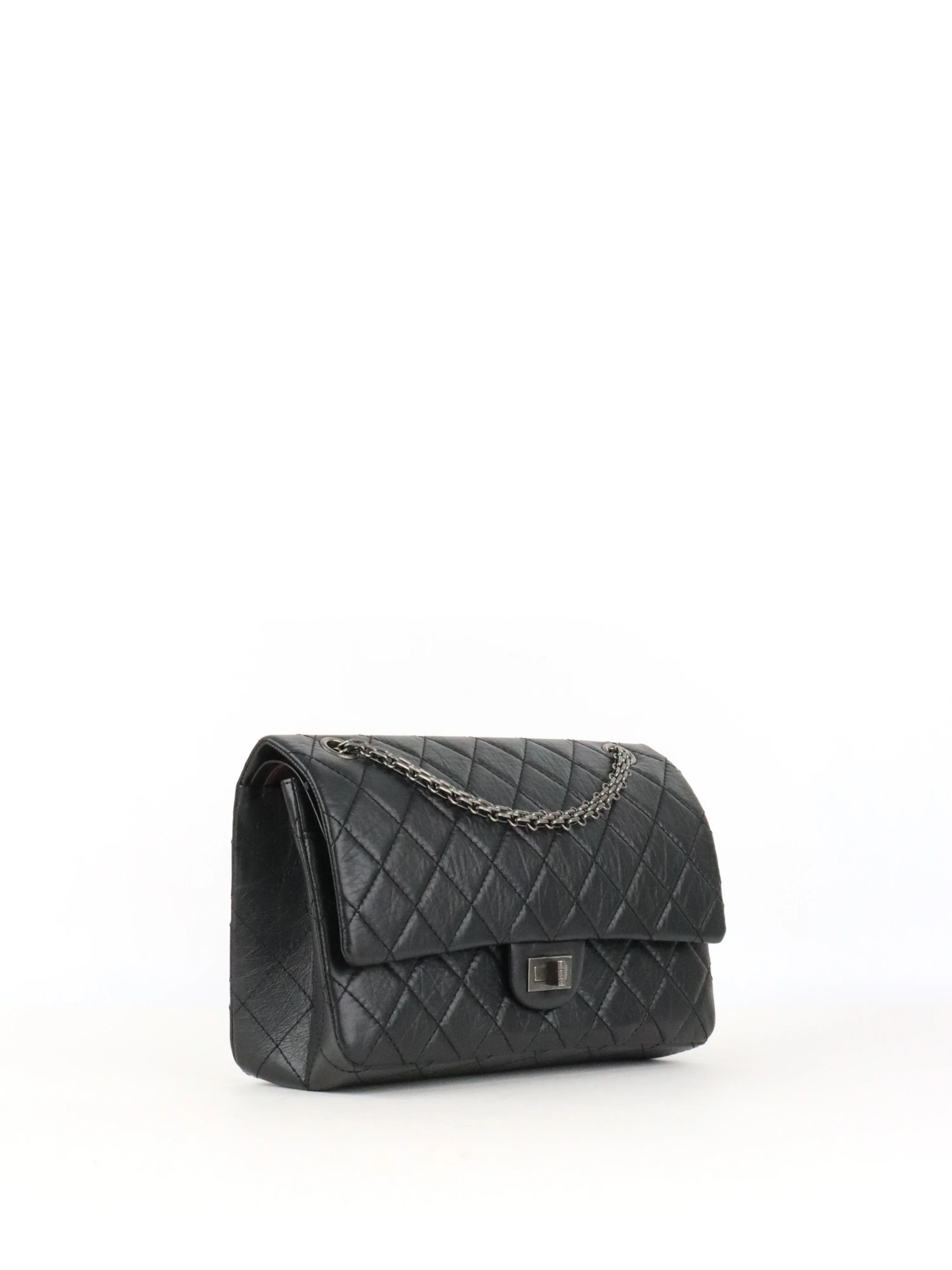 Chanel So Black Medium Classic Flap Reissue 2.55