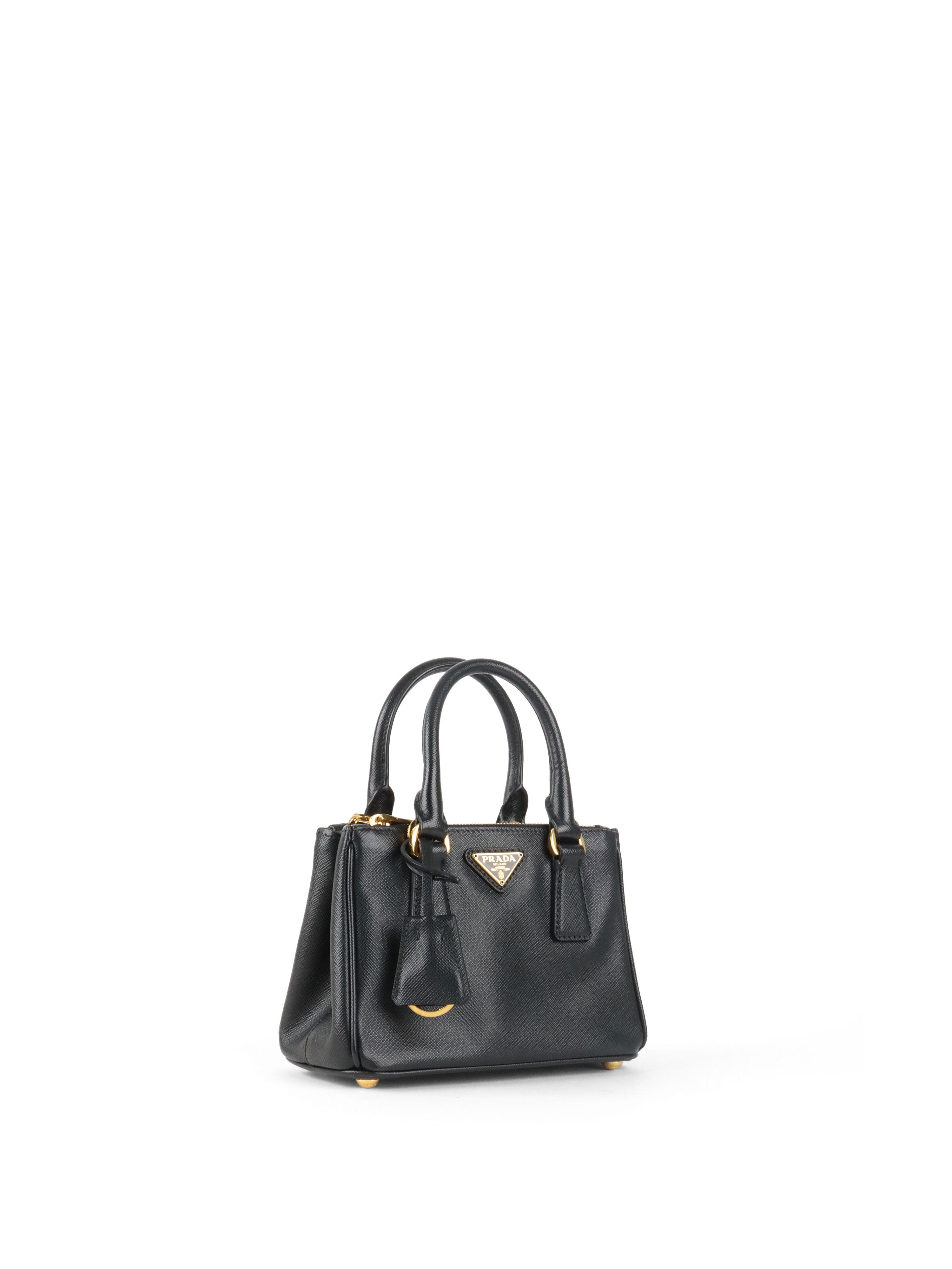 Prada Black Mini Galleria Patent Saffiano Bag