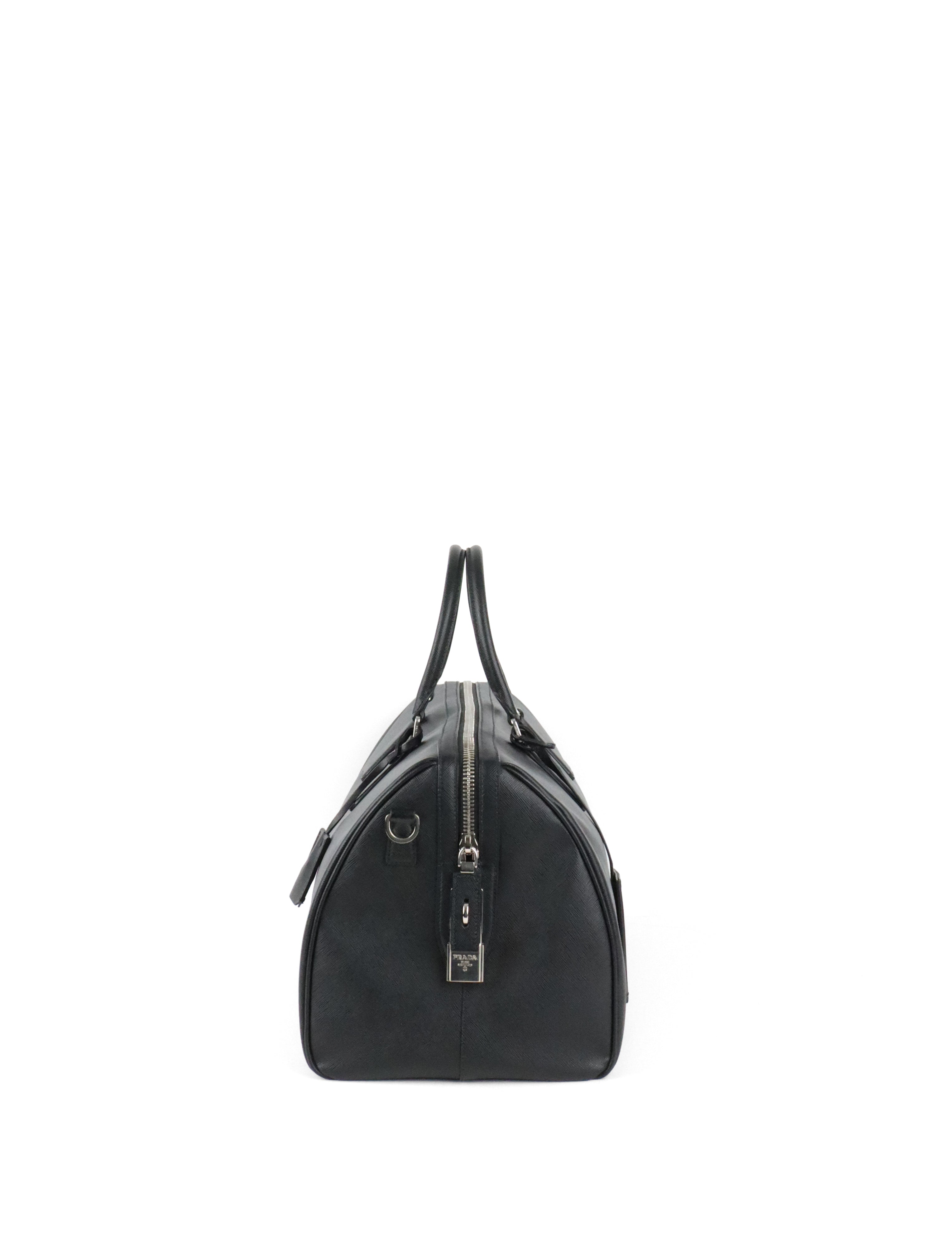 Prada Black Saffiano Travel Bag
