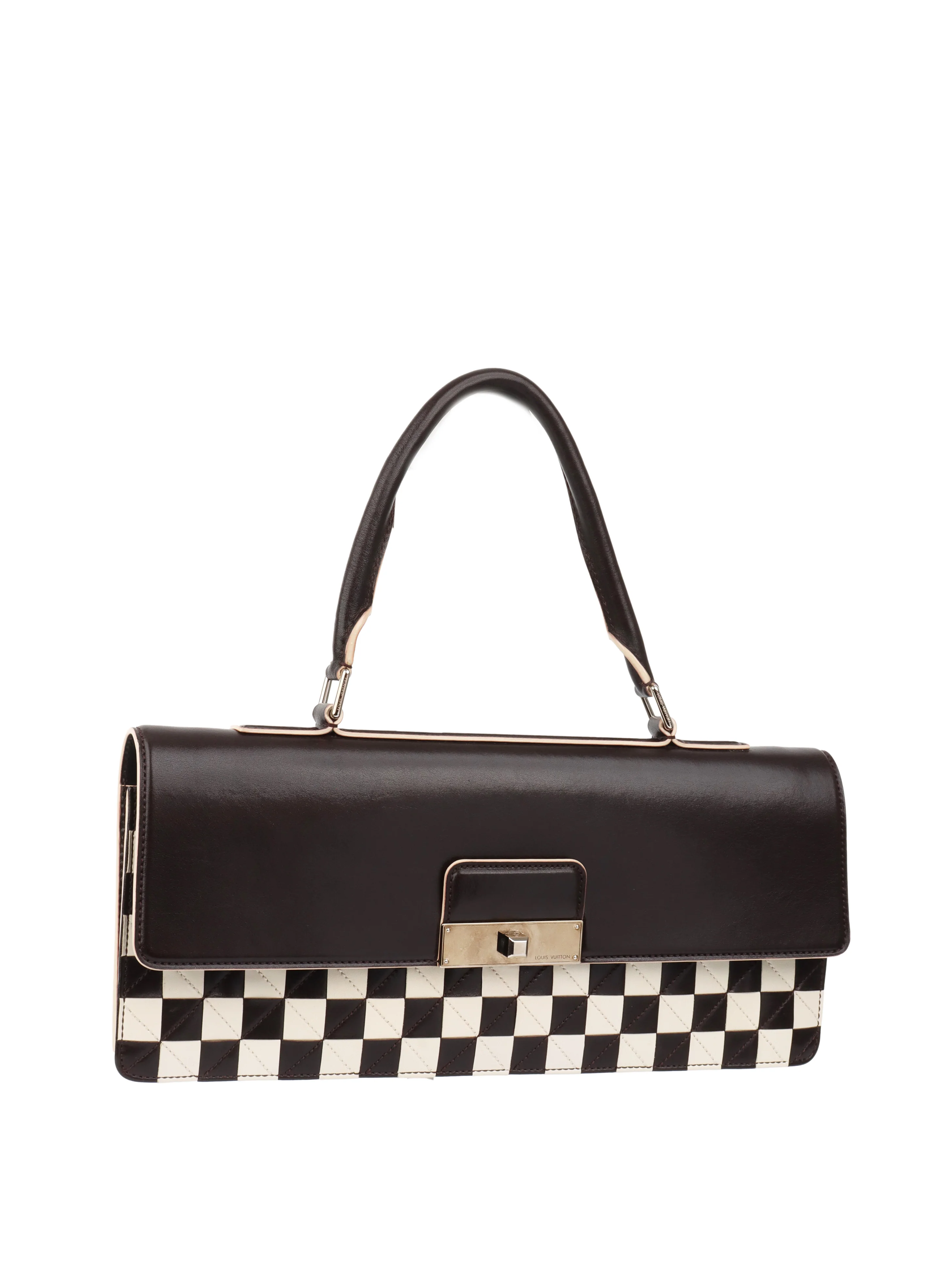 Louis Vuitton Black  White Chess Board Clutch.