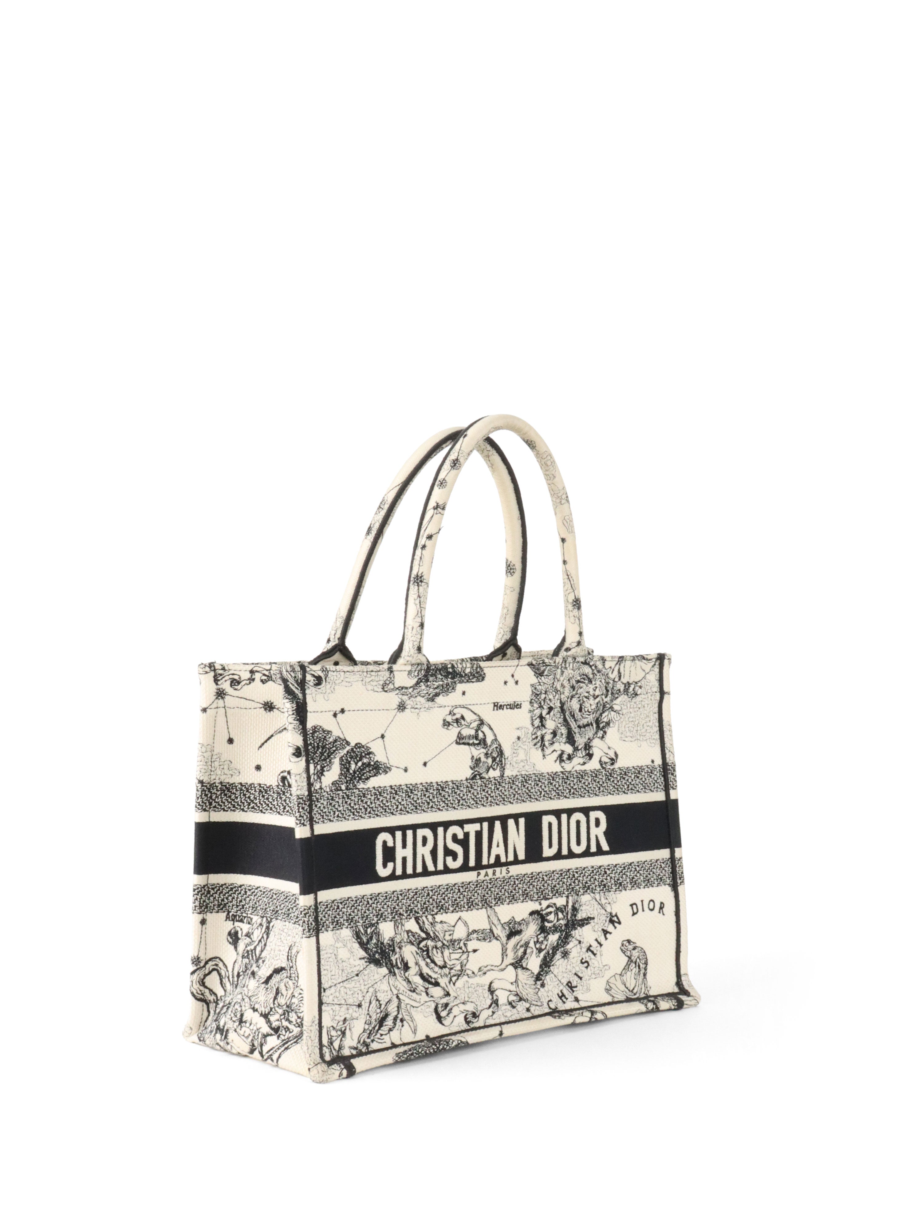 Dior Latte and Black Zodiac Medium Book Tote