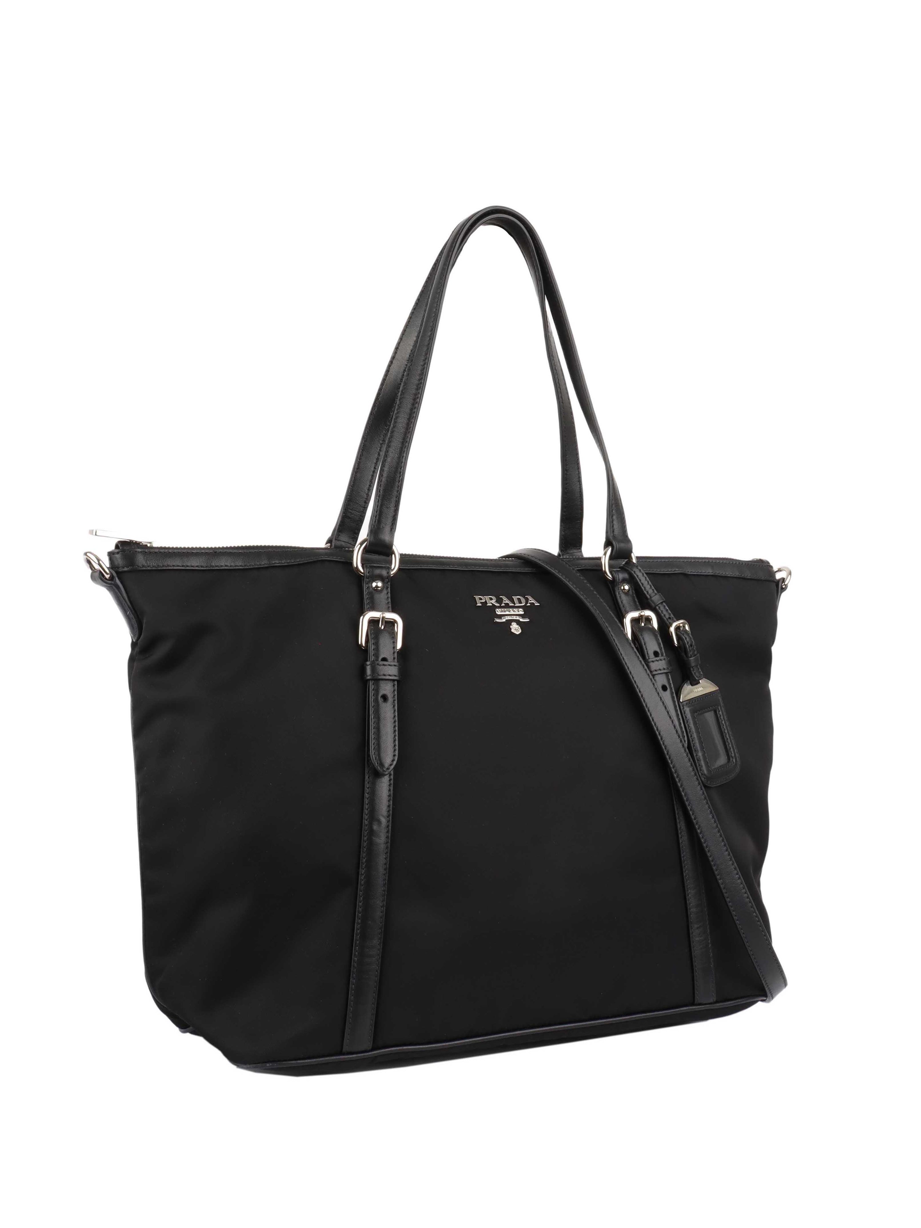 Prada Black Nylon Tote.