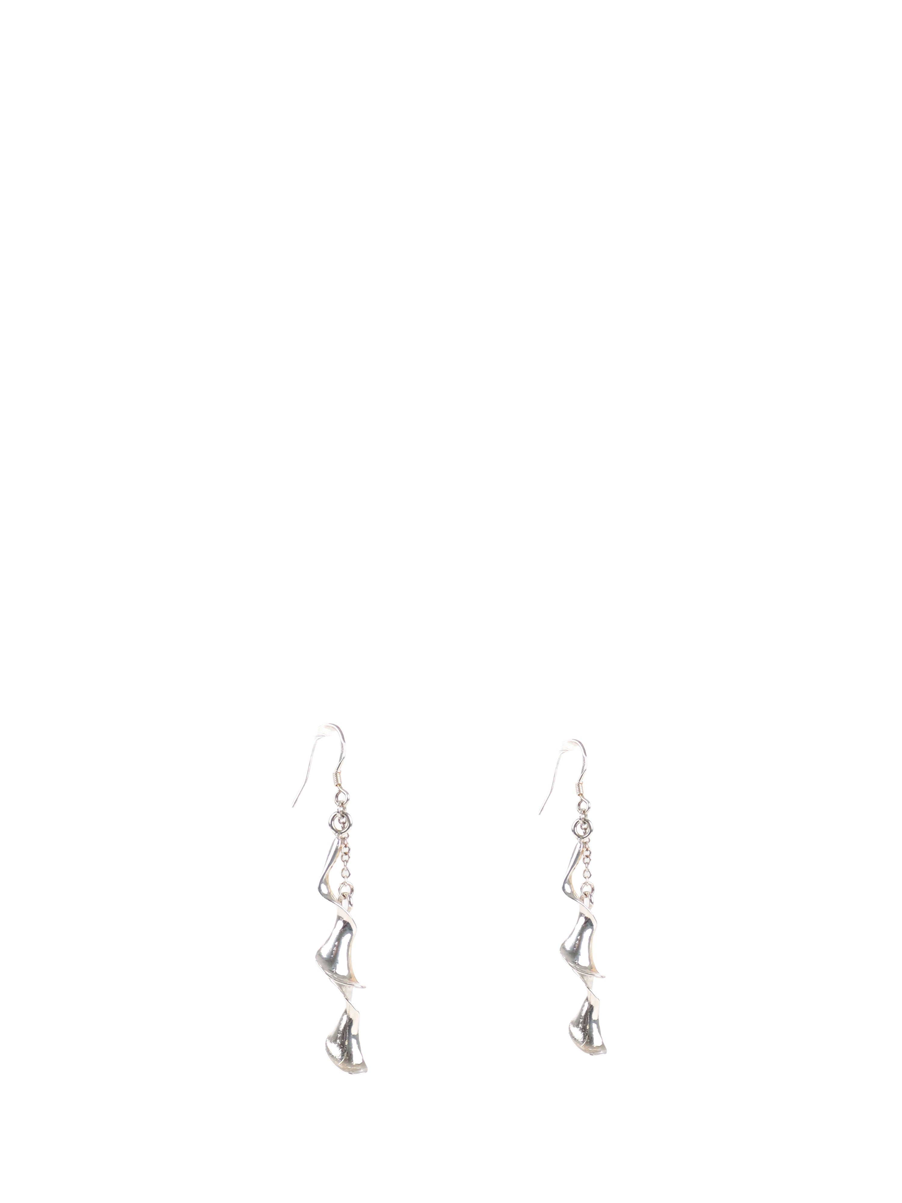 Tiffany  Co Siver Double Orchid Drop Twist Earrings