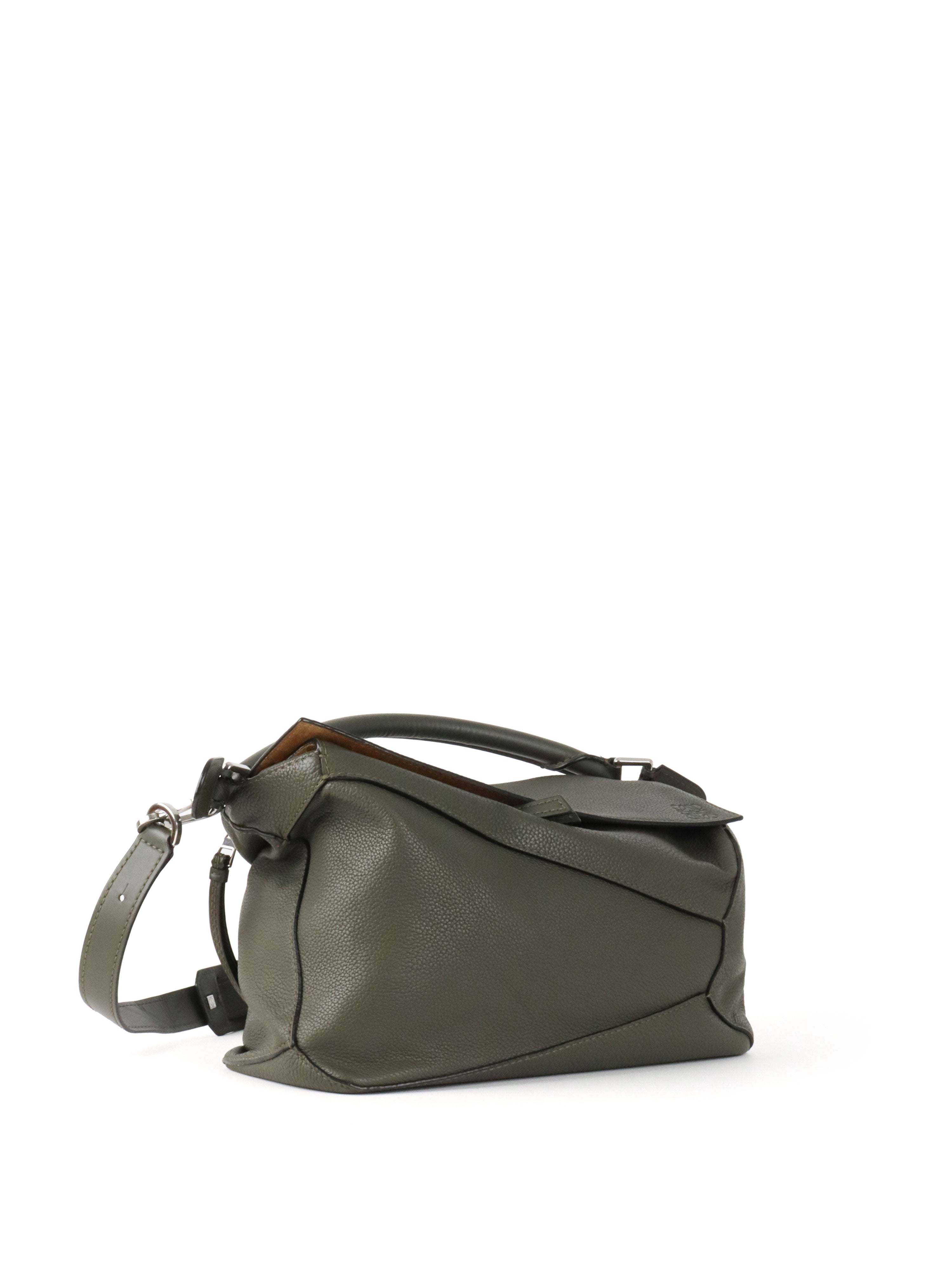 Loewe Deep Khaki Large Puzzle Bag
