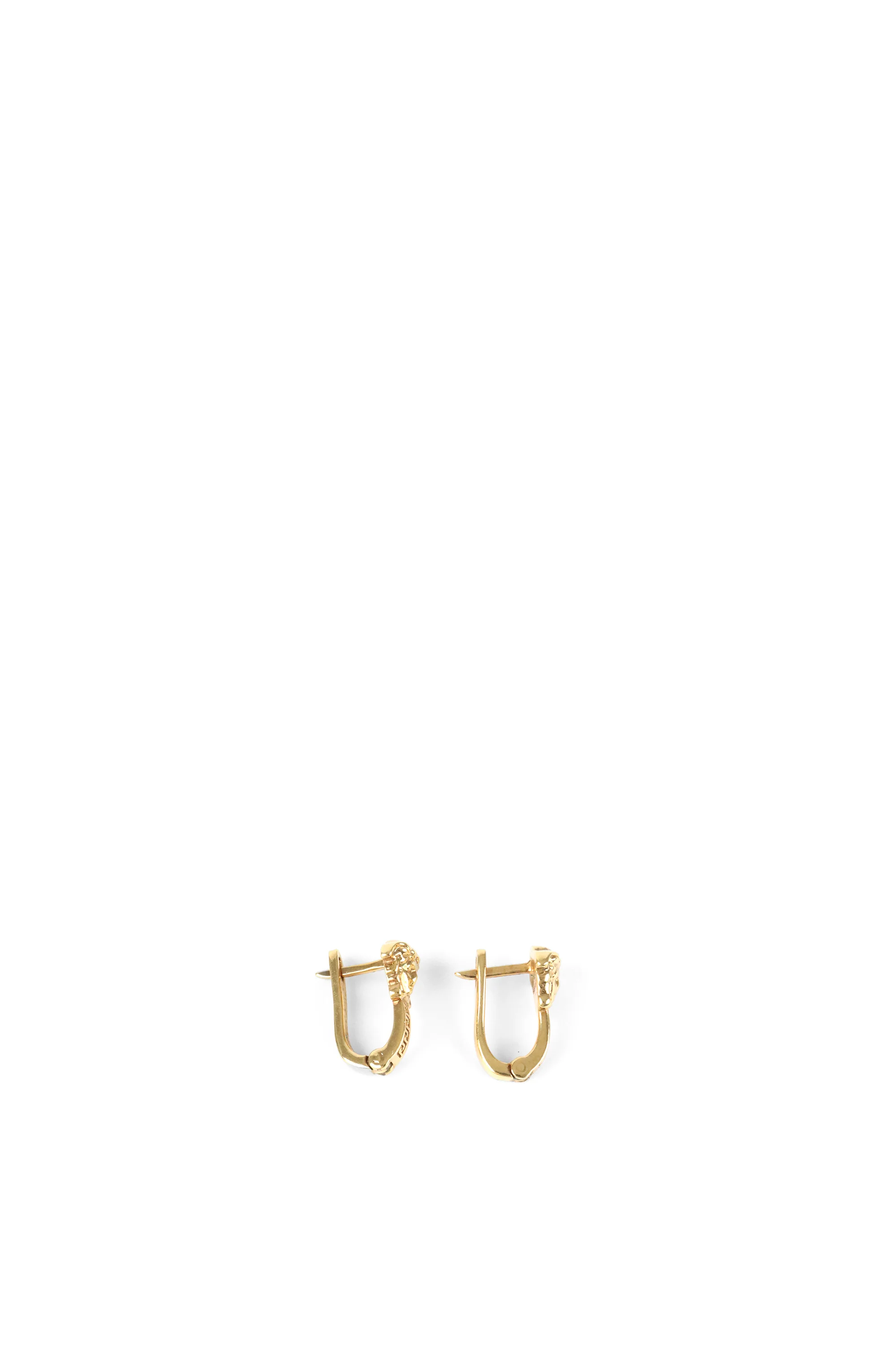 Versace Medusa Gold Plated Huggie Hoop Earring