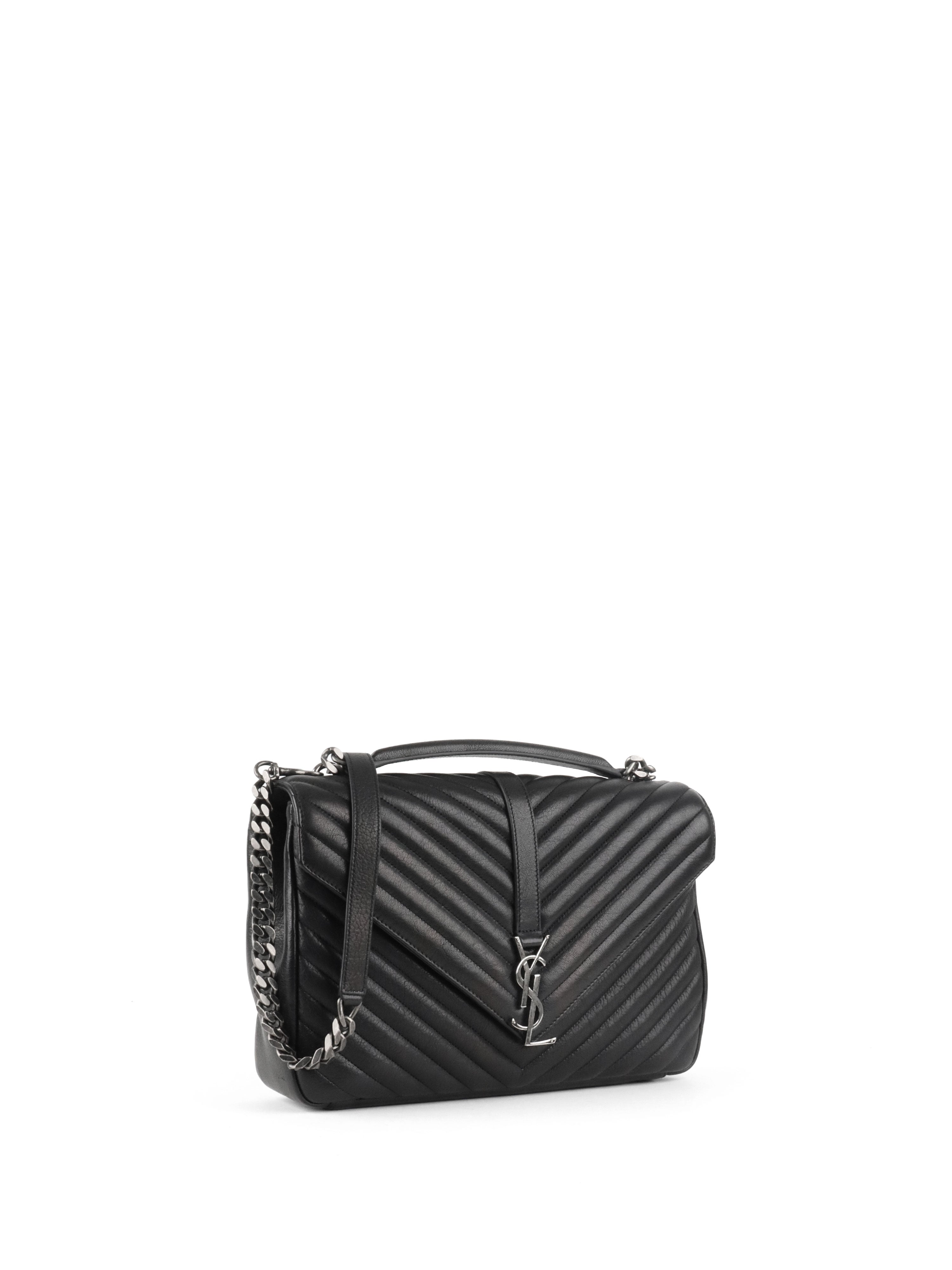 Saint Laurent Large Black College Bag