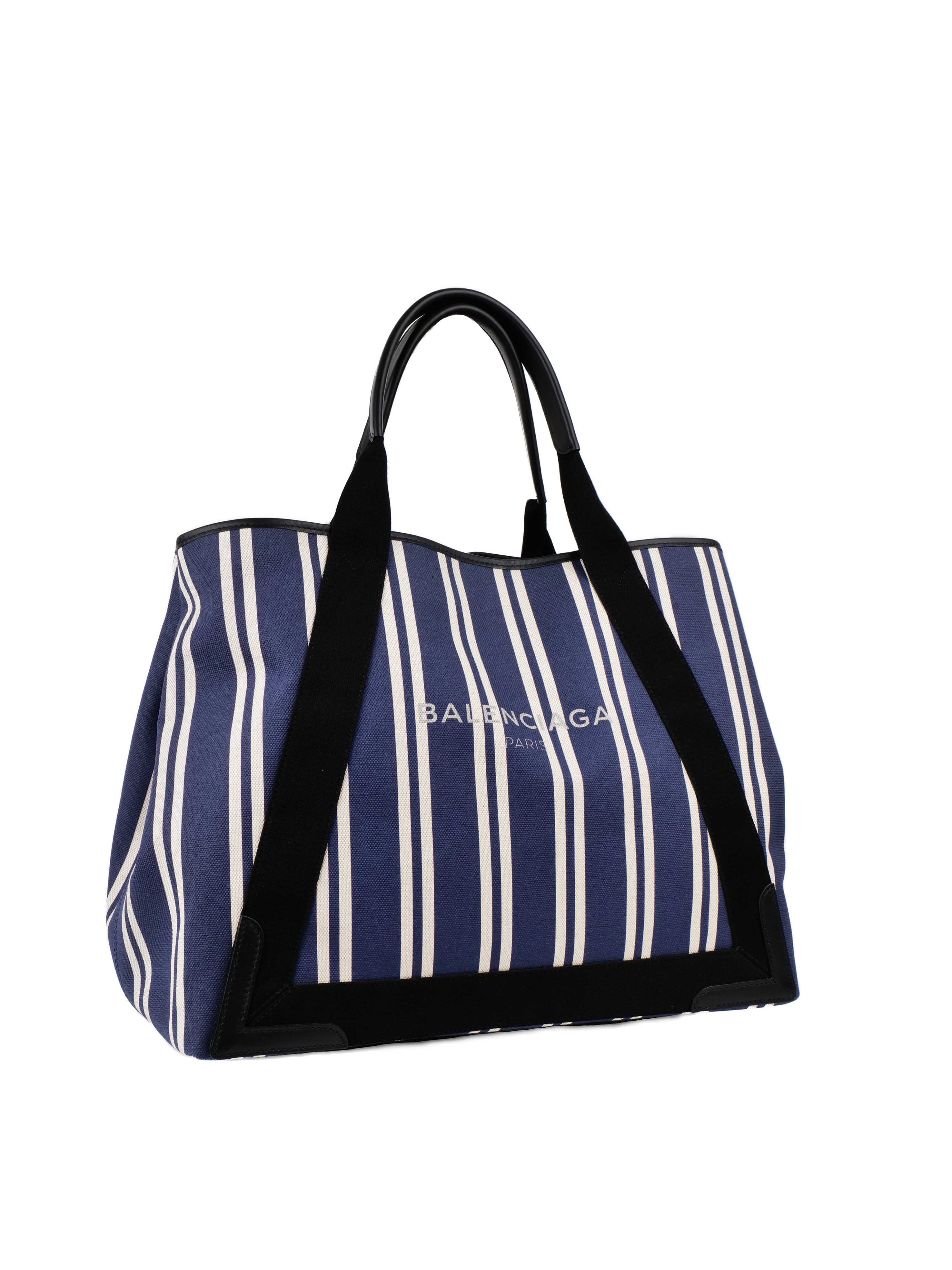 Balenciaga Blue and White Shopping Tote.