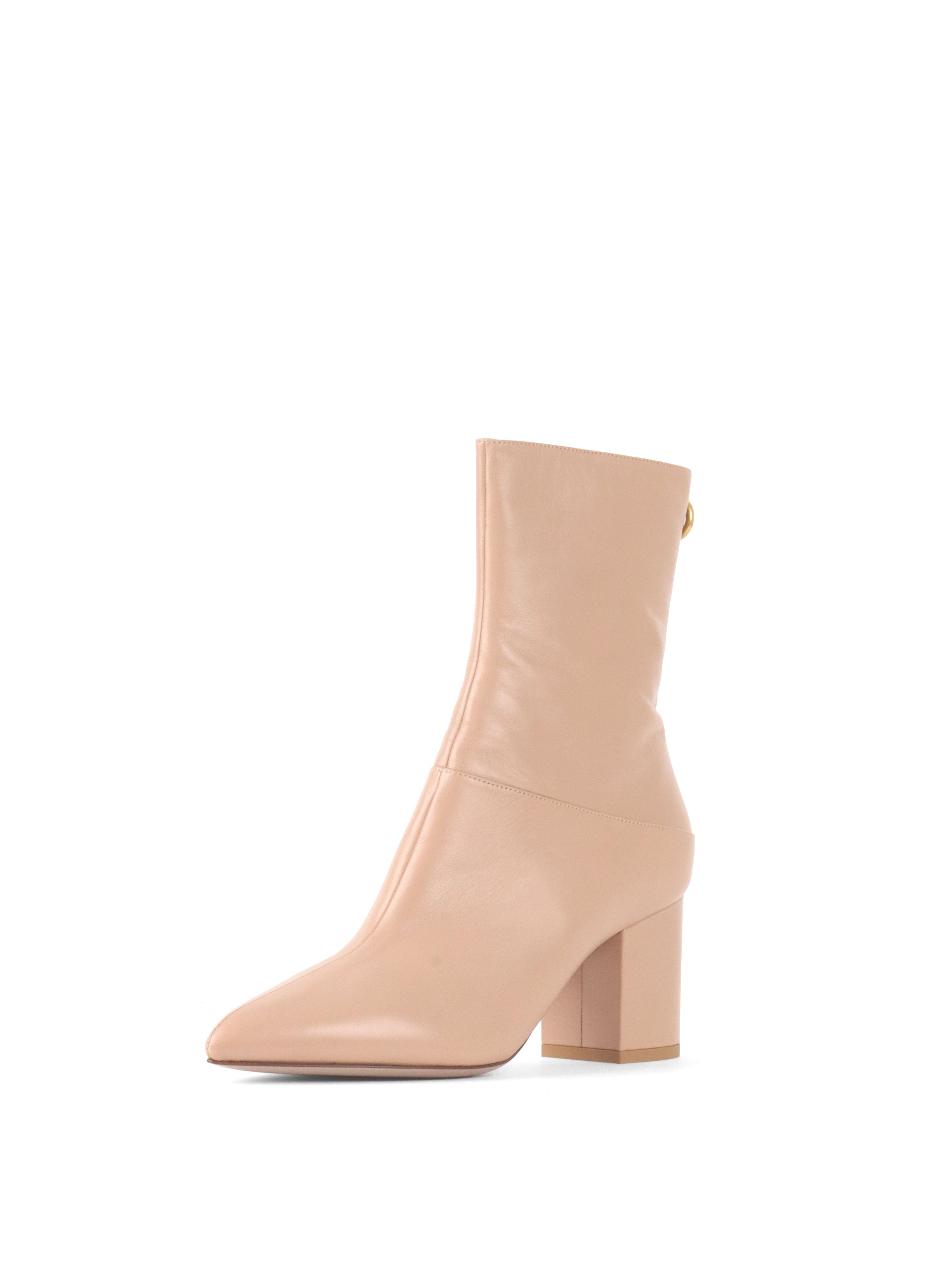 Valentino Nude Leather Boots.