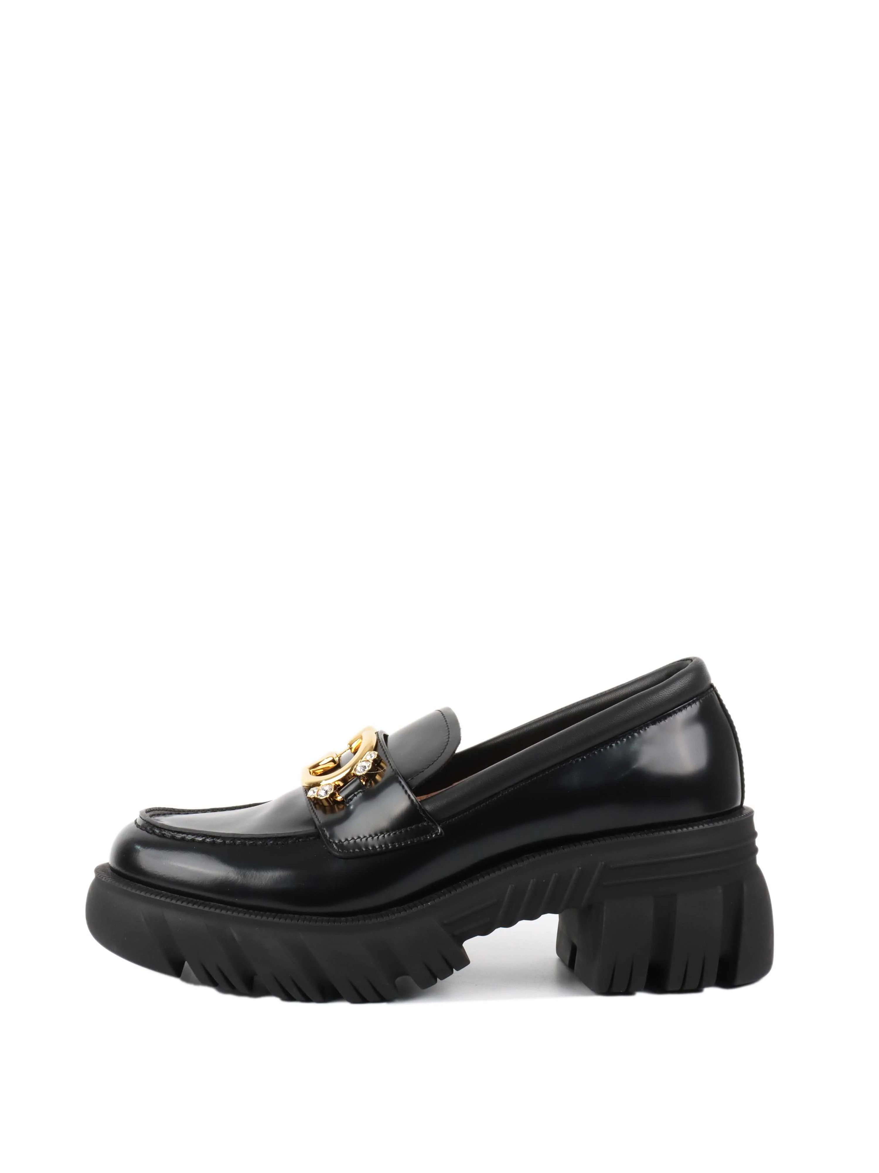 Gucci Interlocking GG  Diamonte Loafers.