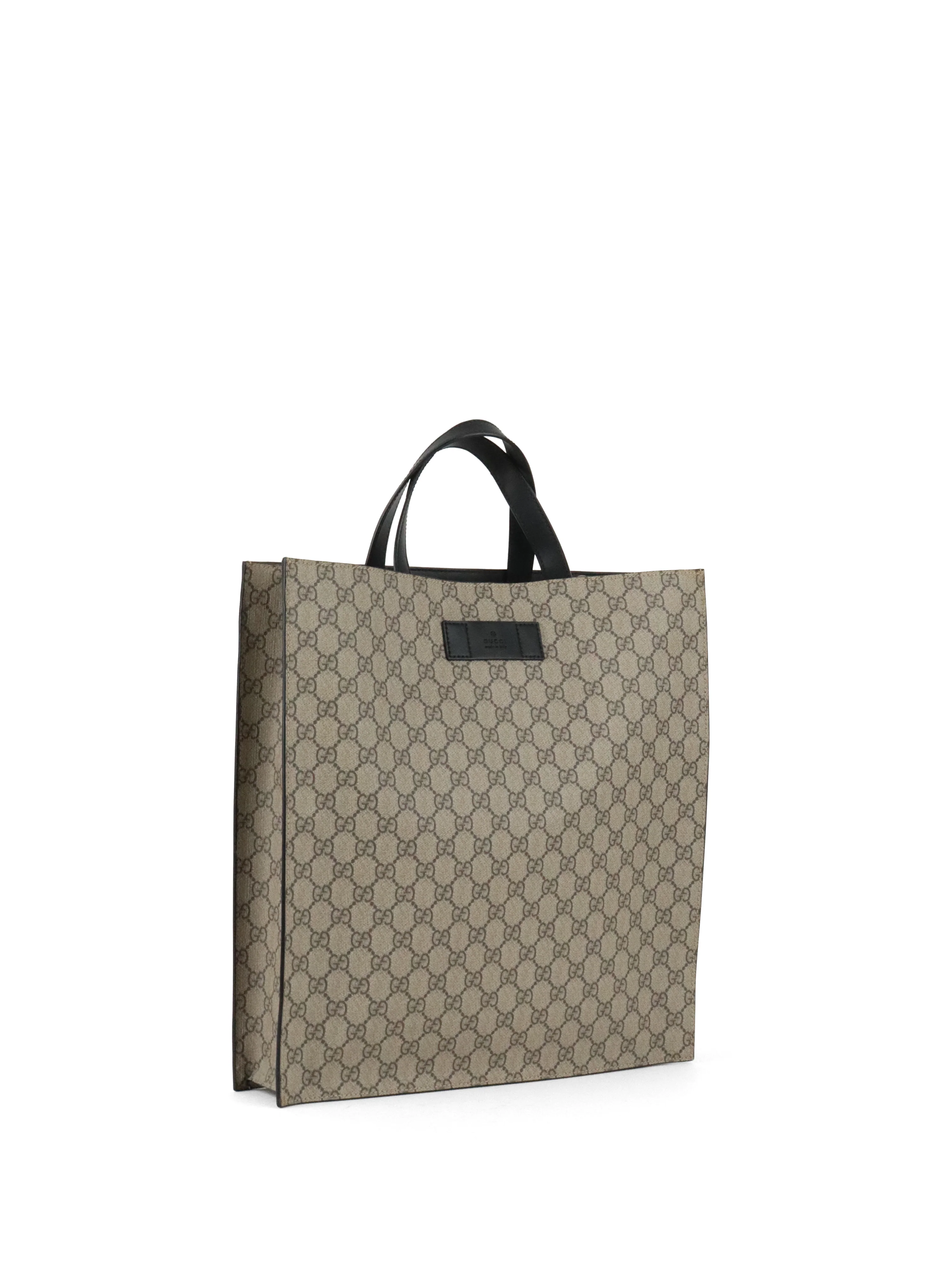 Gucci Ebony Soft GG Supreme Vertical Tote