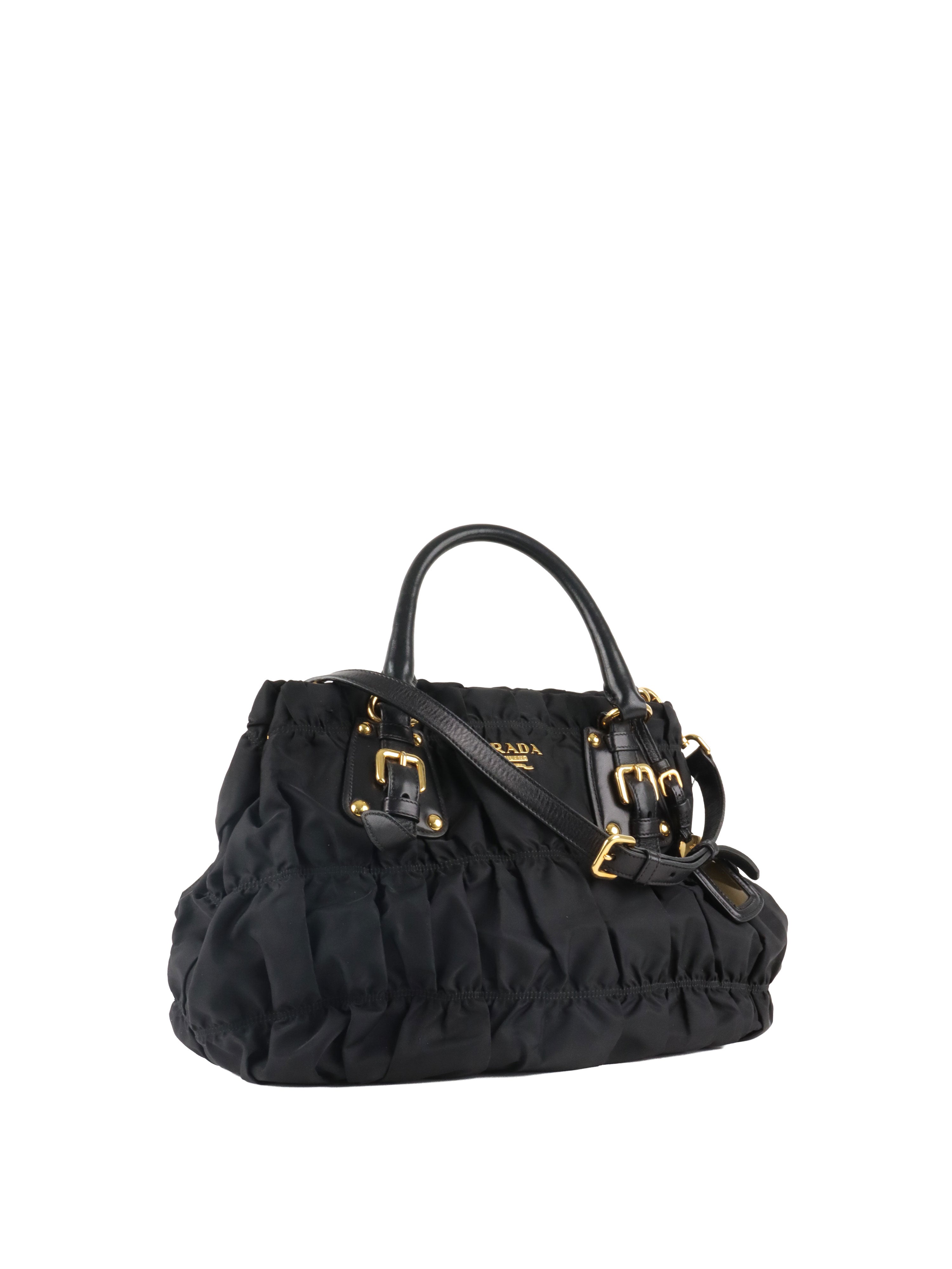 Prada Black Tessuto Gaufre Nylon Bag