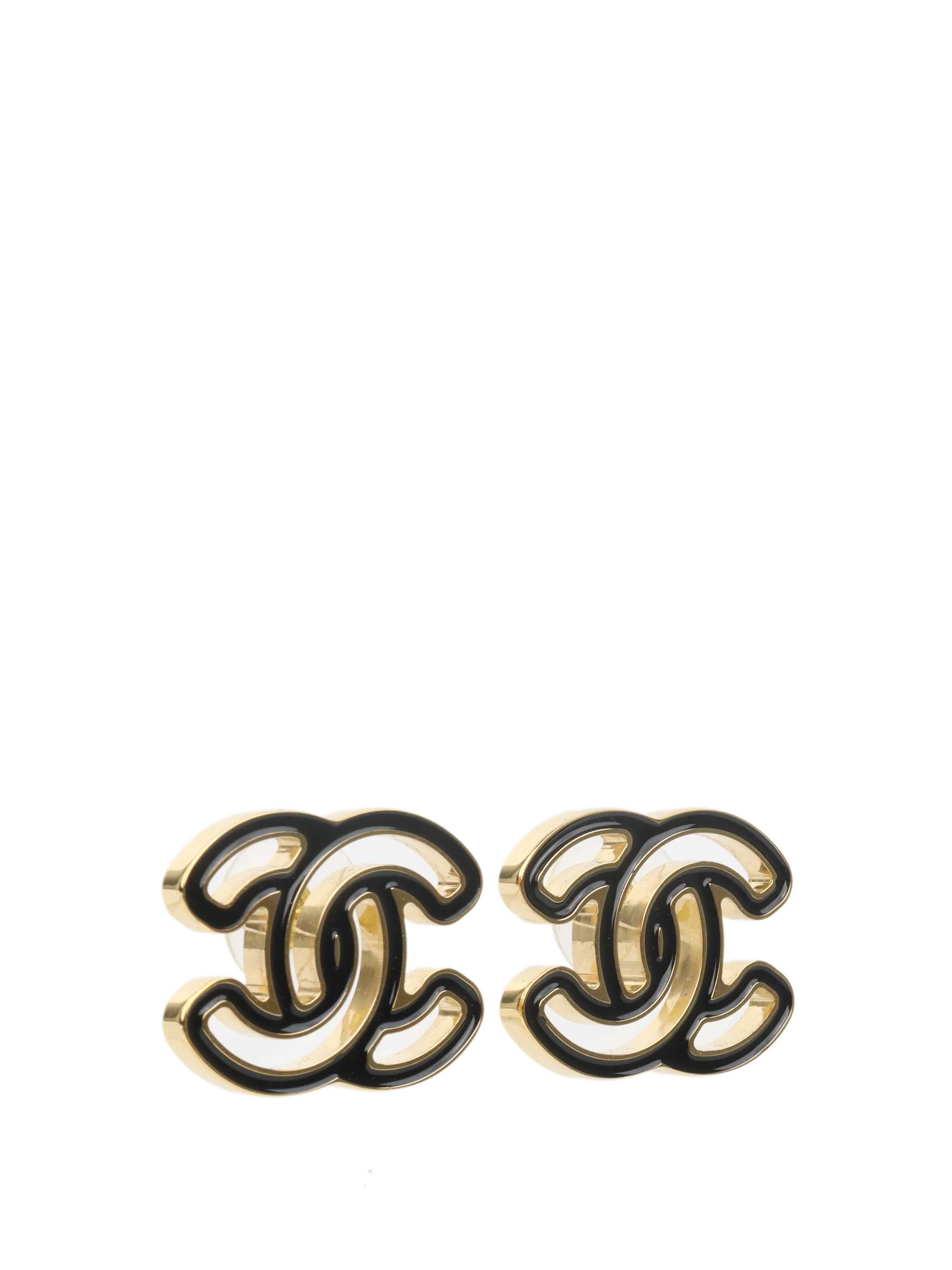 Chanel CC Logo Earrings.