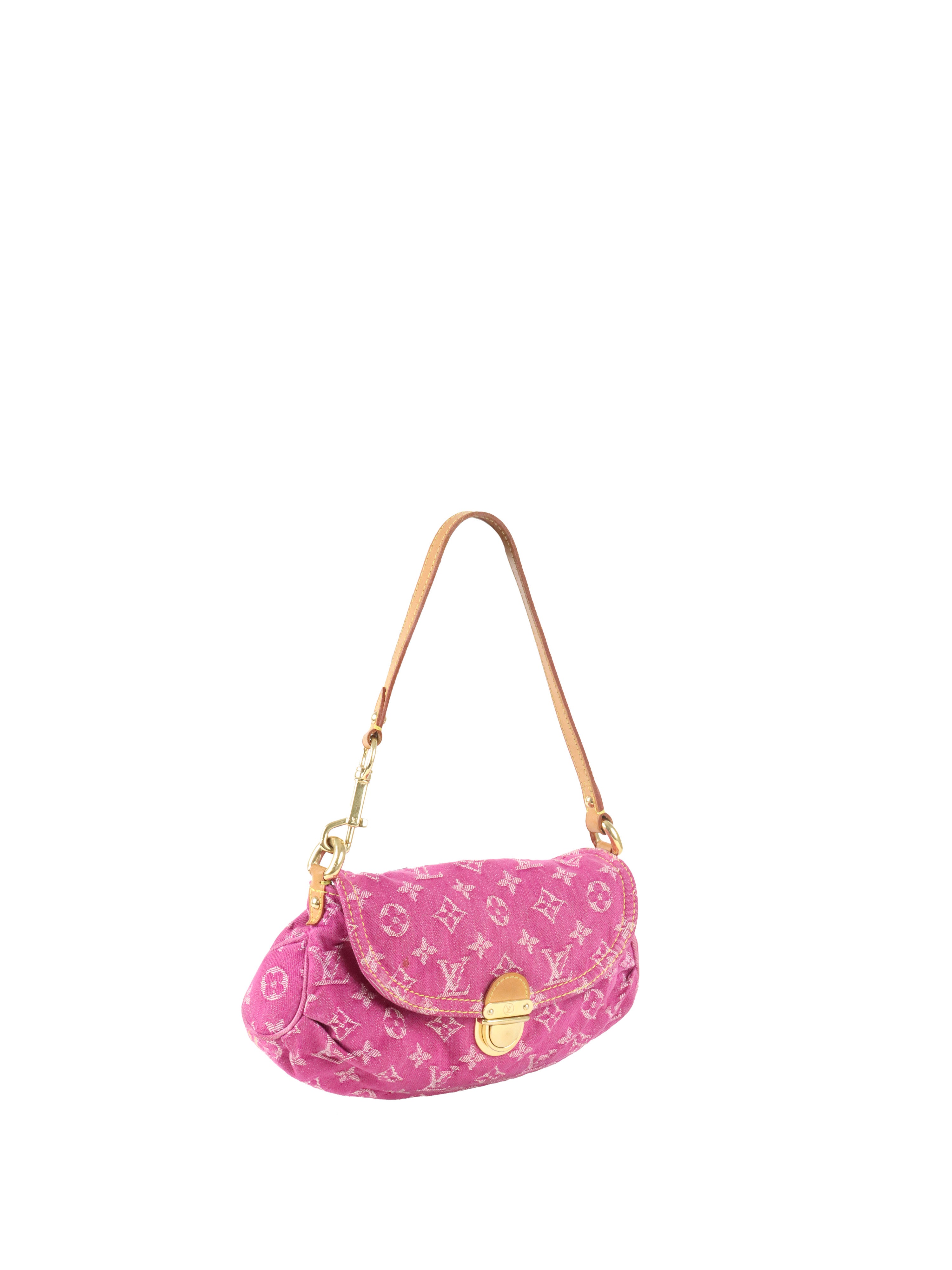 Louis Vuitton Vintage Pink Denim Sunset Shoulder Bag