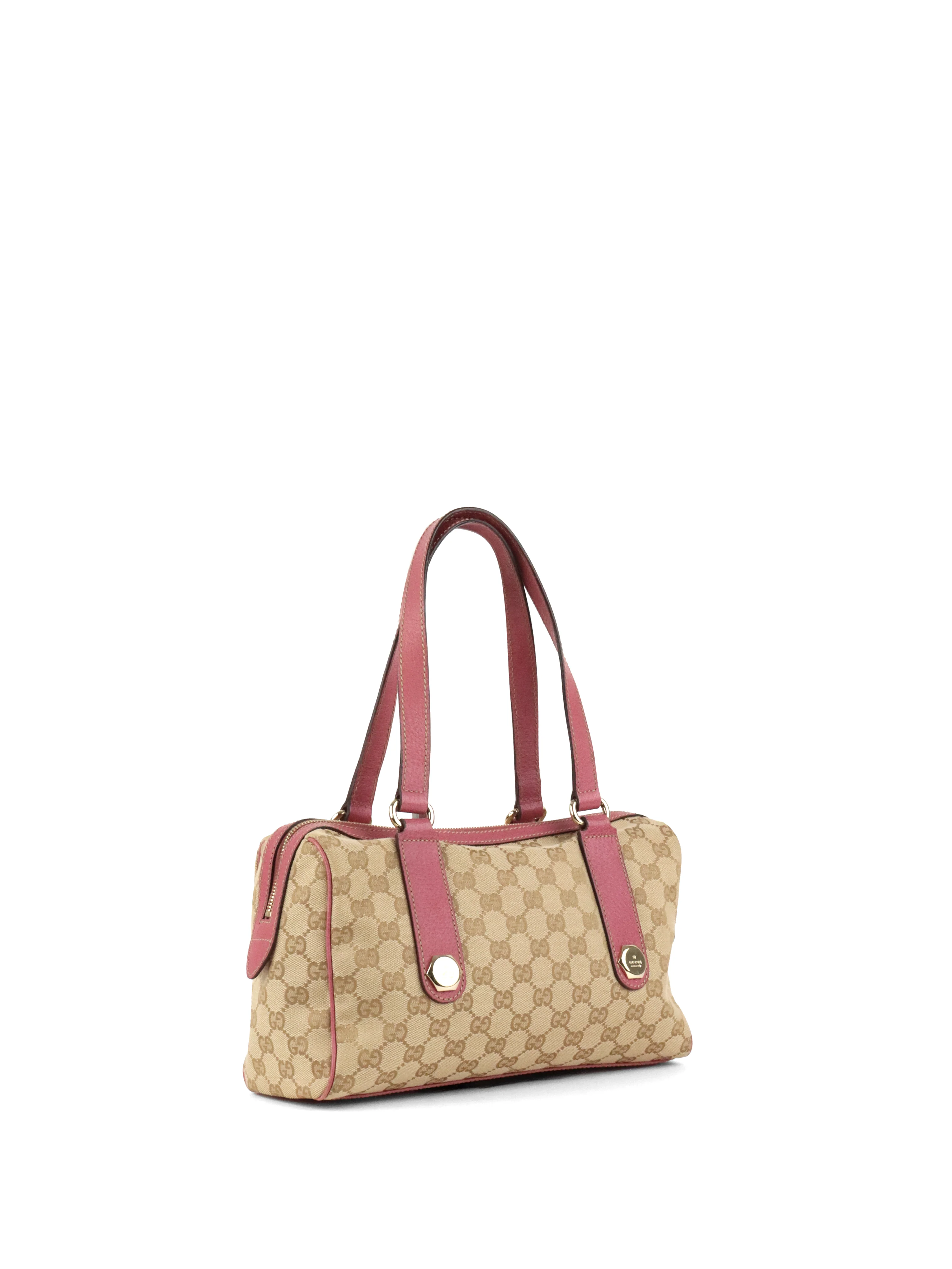 Gucci GG Ebony/Pink Charmy Boston Bag