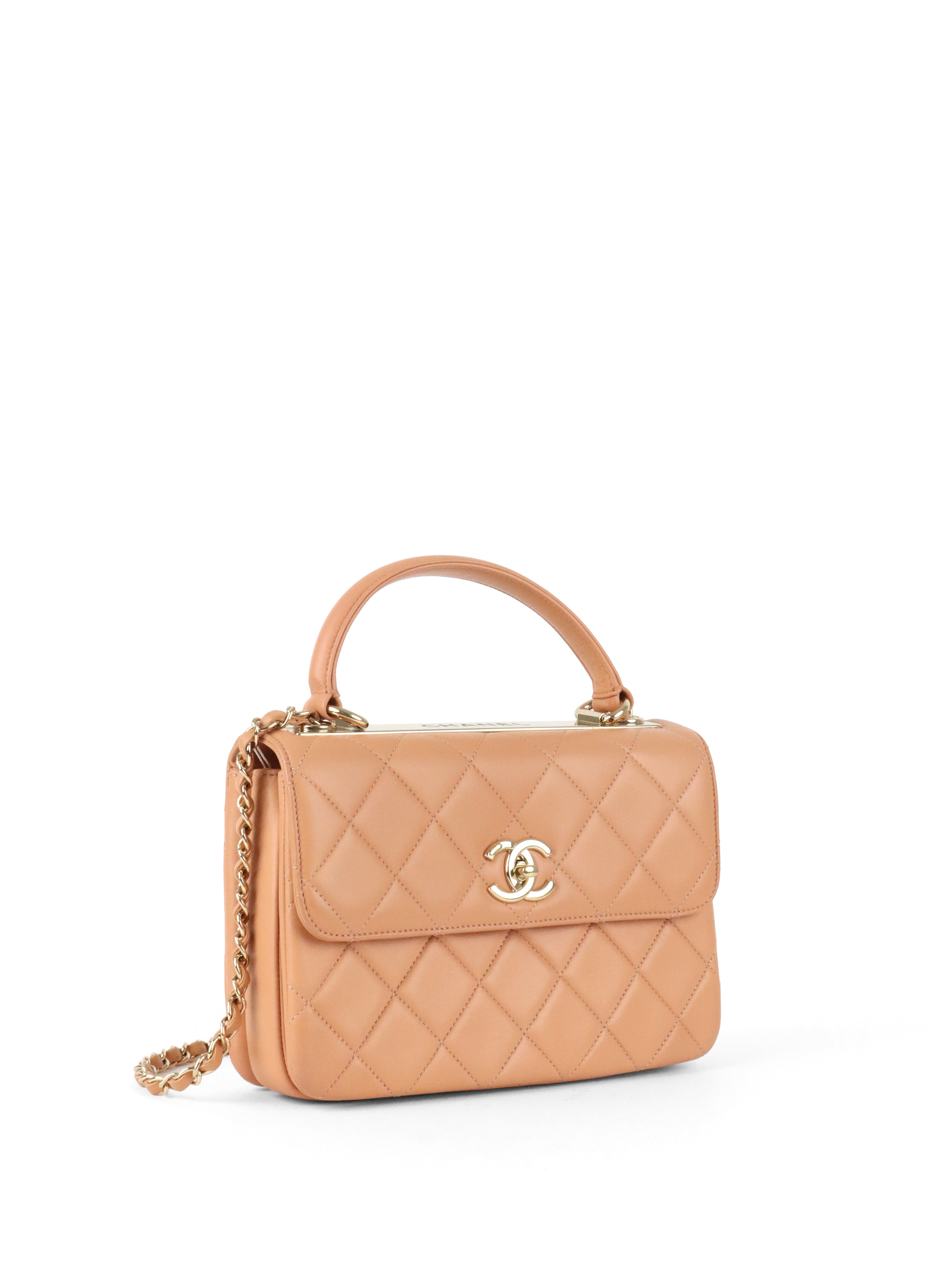 Chanel Small Lambskin Salmon Trendy CC Bag LGHW