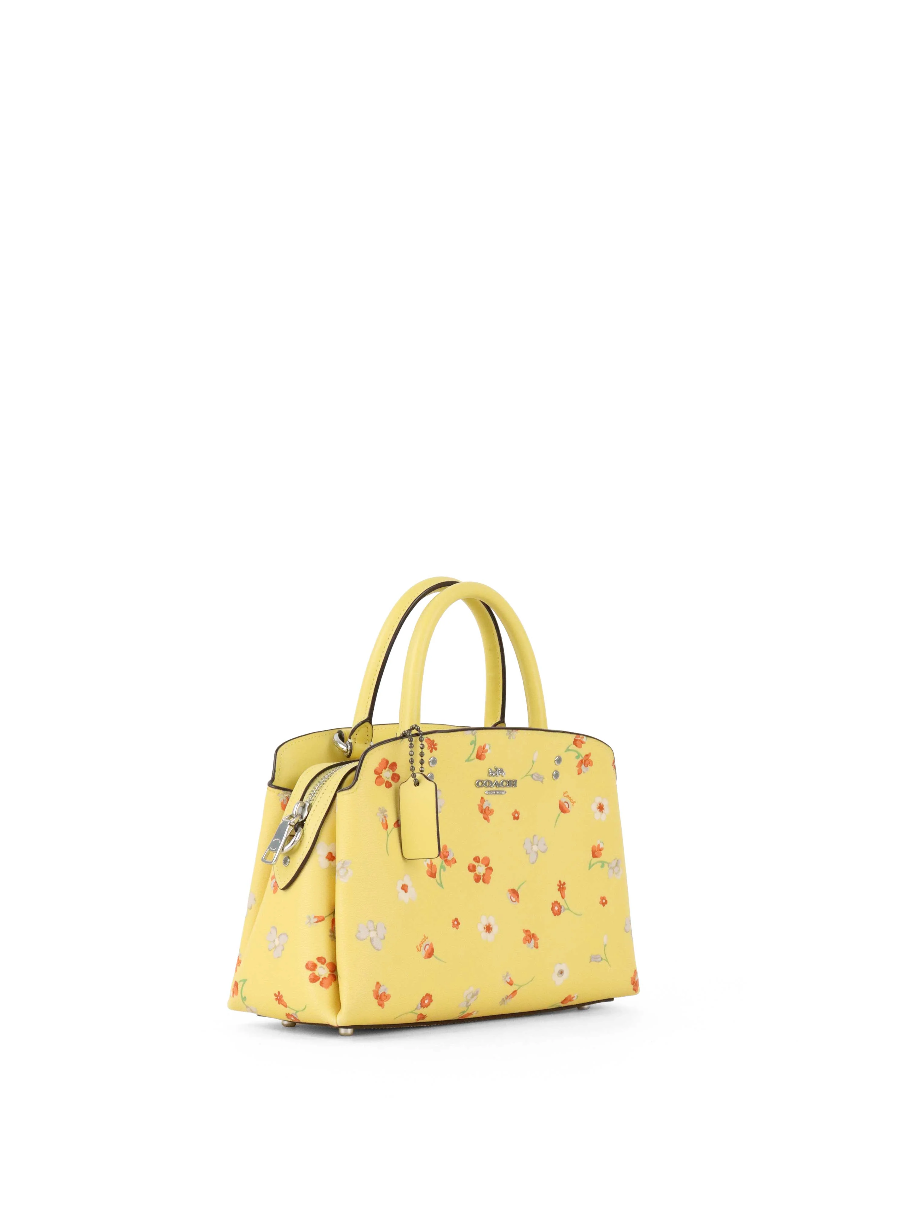 Coach Yellow Mini Lillie Carryall with Mystical Floral Print