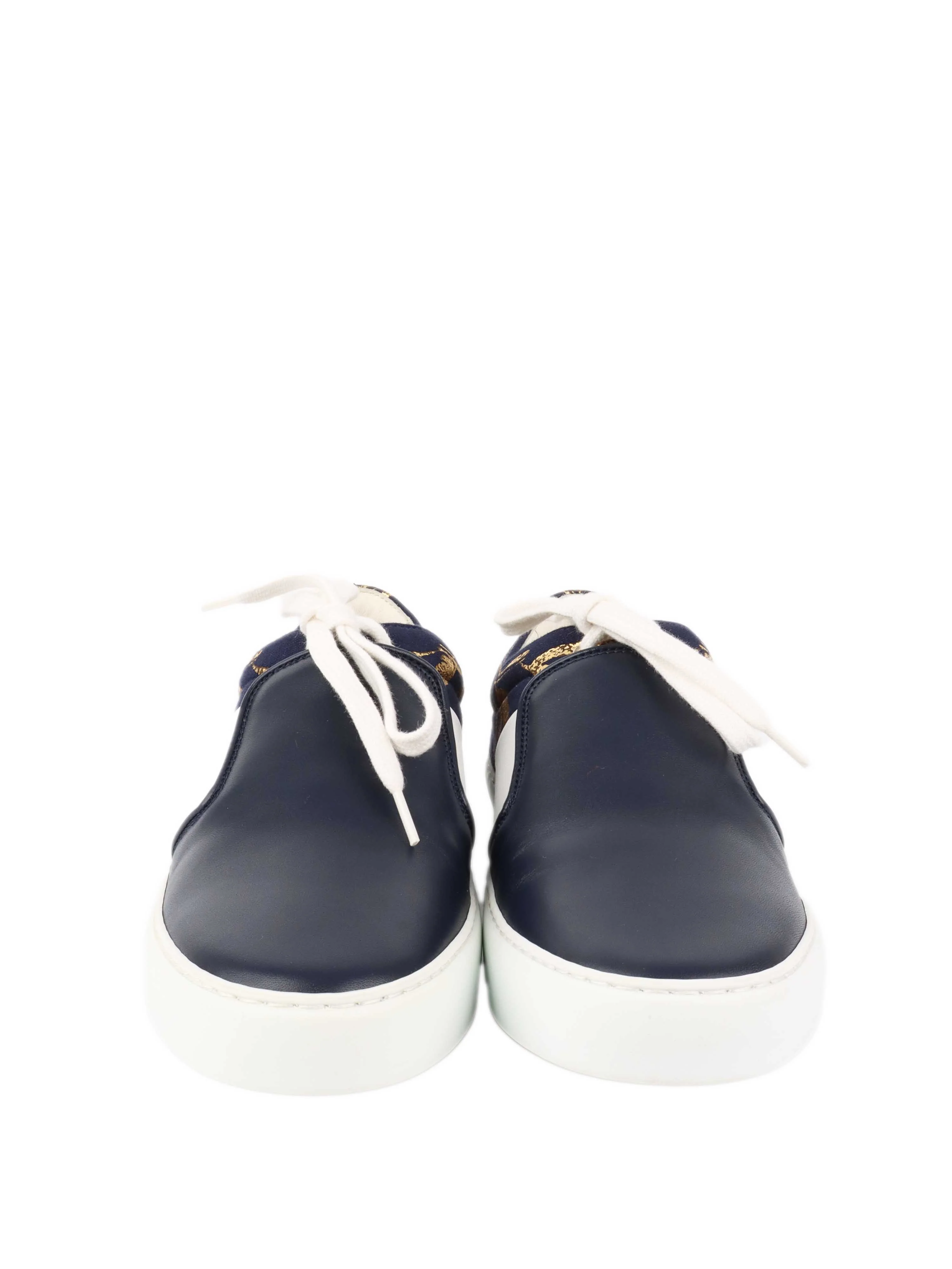 Chanel Navy Sneakers.