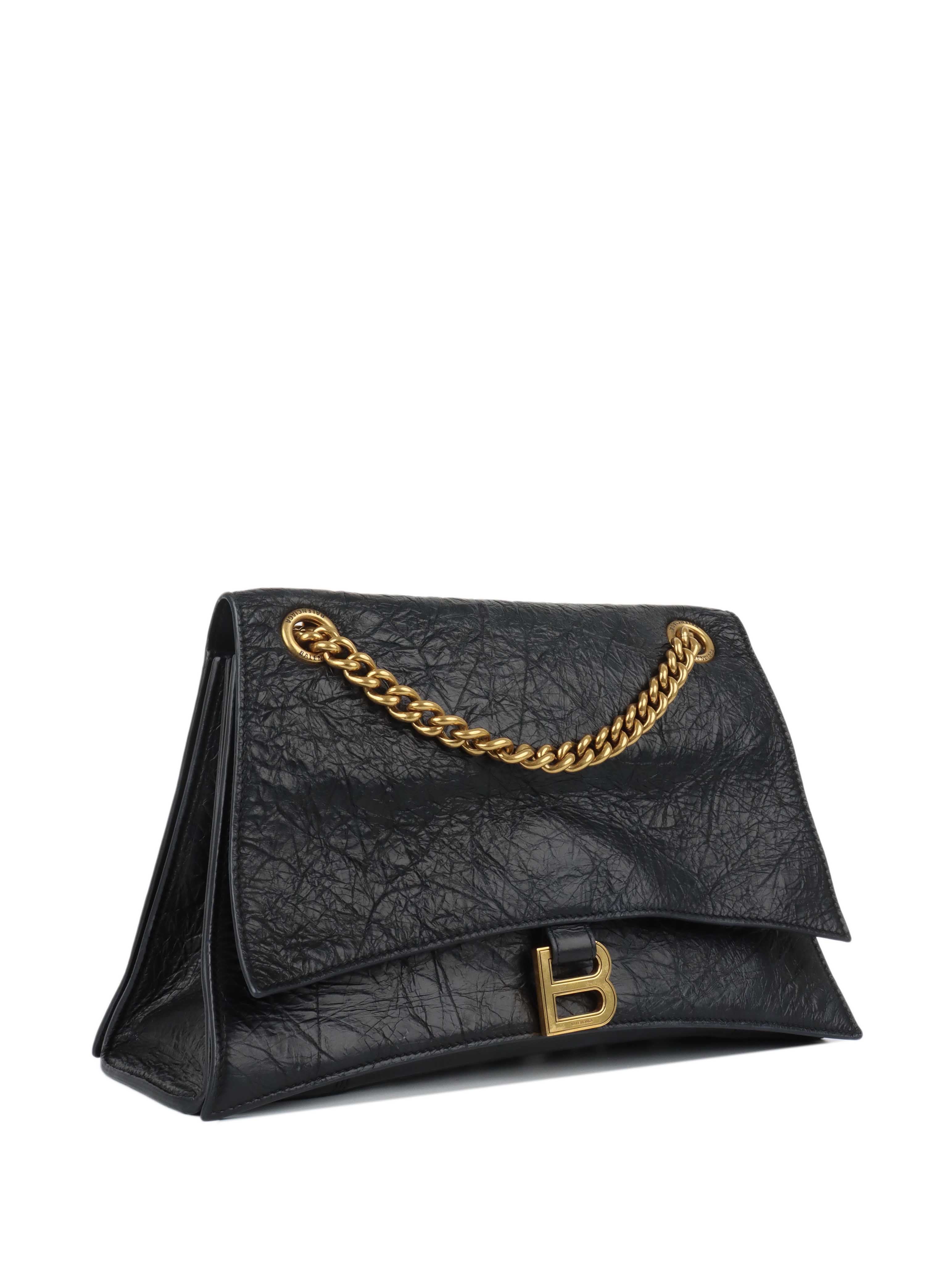 Balenciaga Medium Crush Chain Strap Shoulder Bag.
