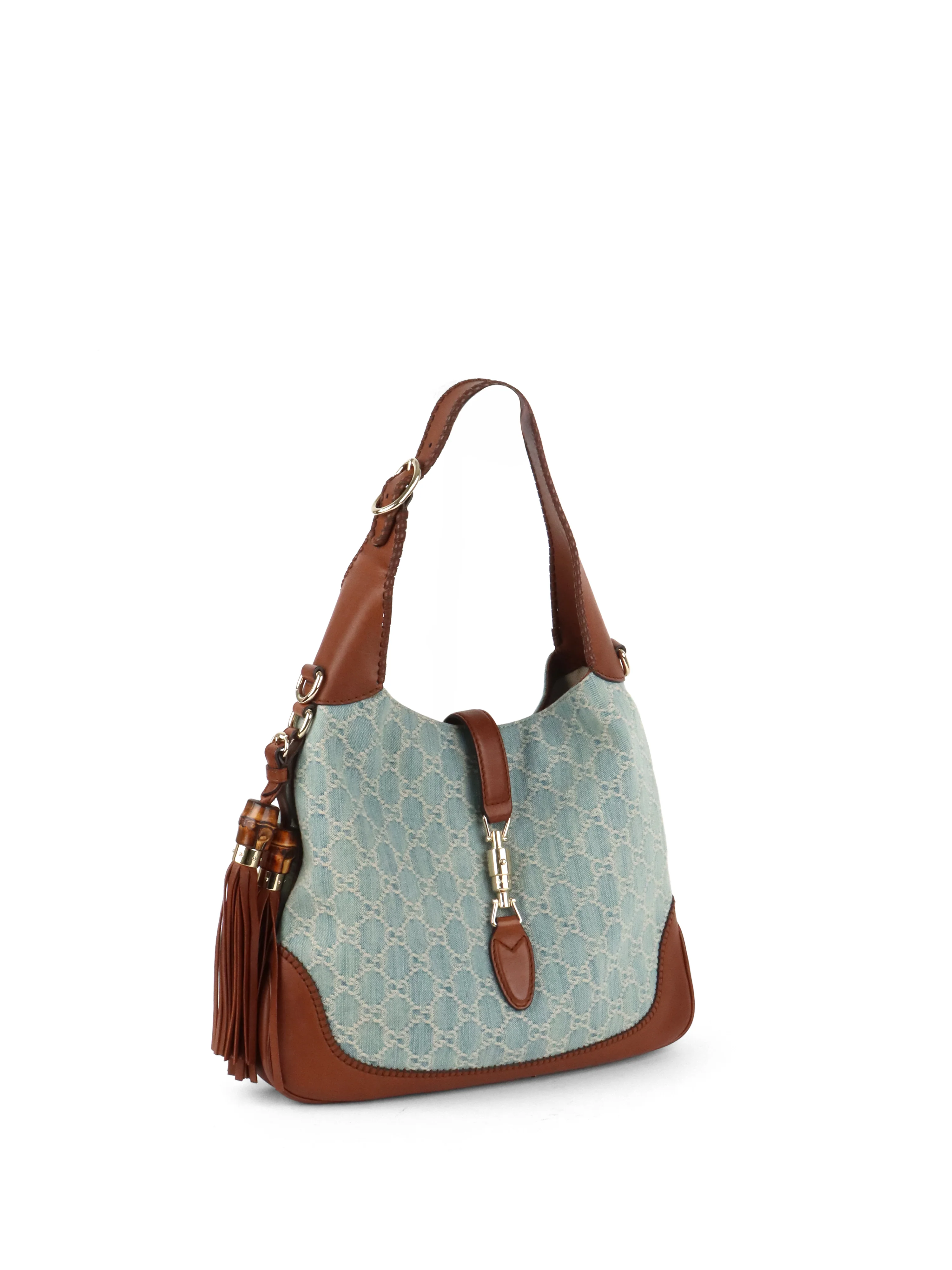 Gucci GG Denim New Jackie Medium Shoulder Bag
