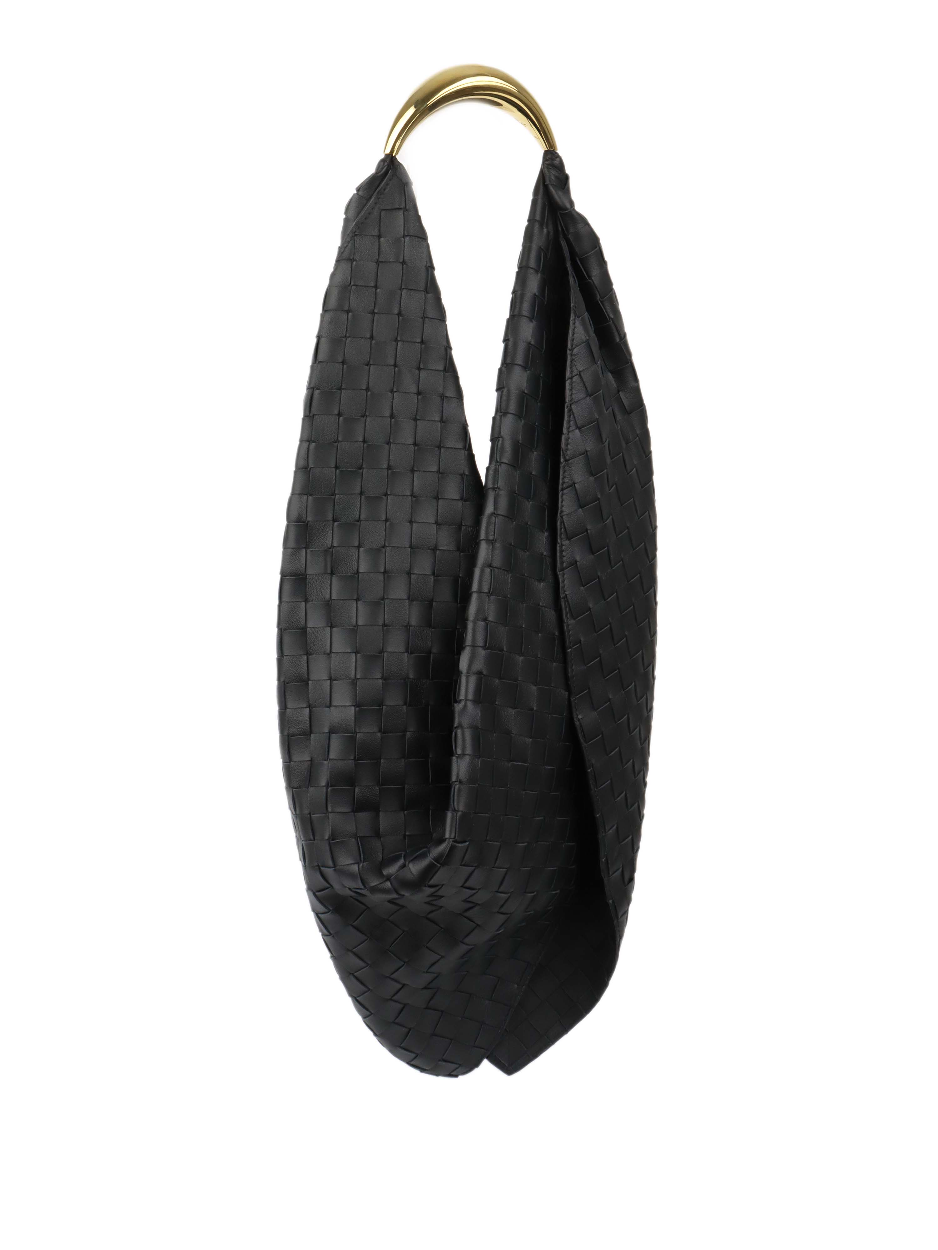 Bottega Veneta Black Foulard Hobo Bag.