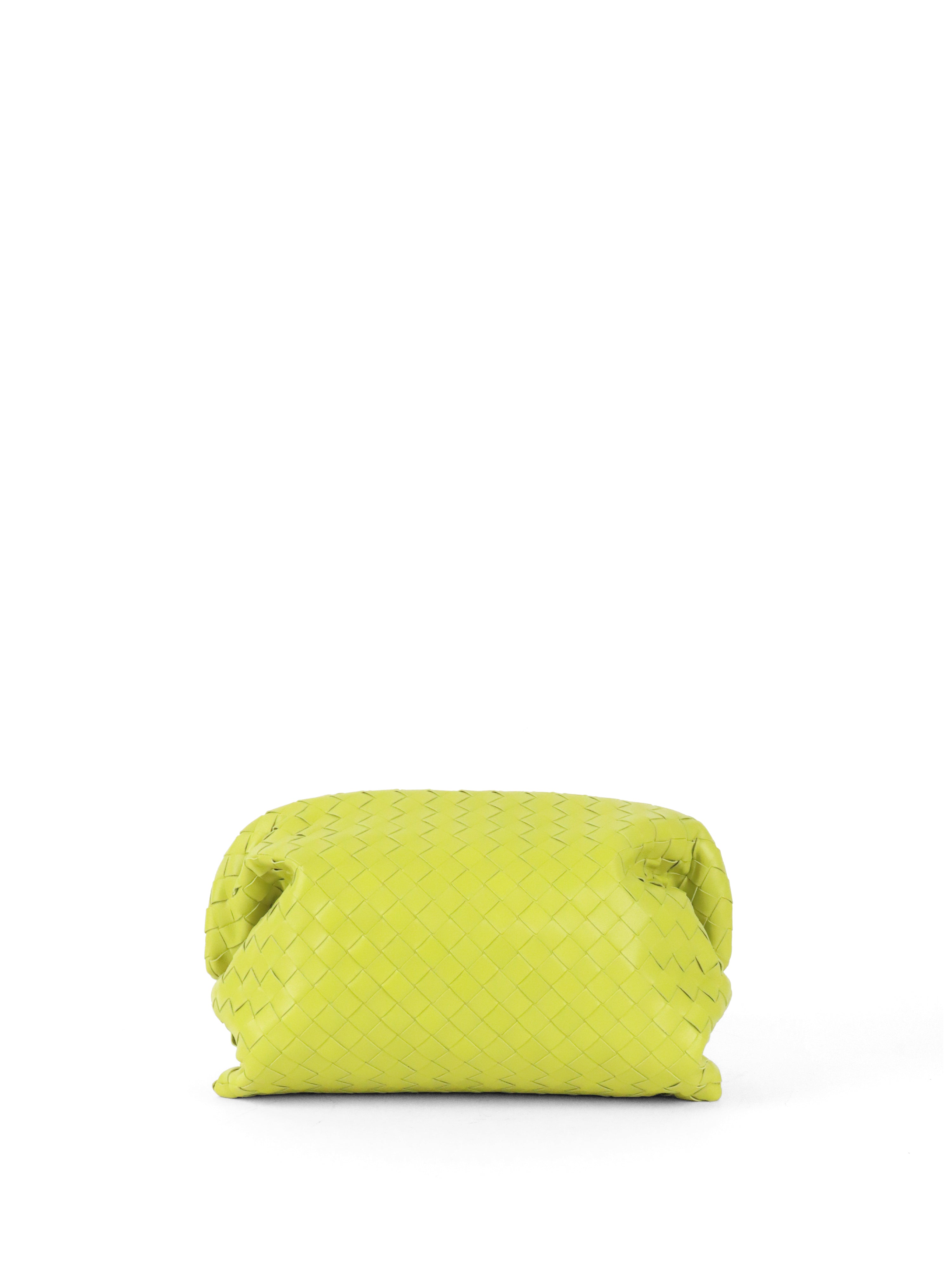 Bottega Veneta Green Kiwi Intrecciato Clutch
