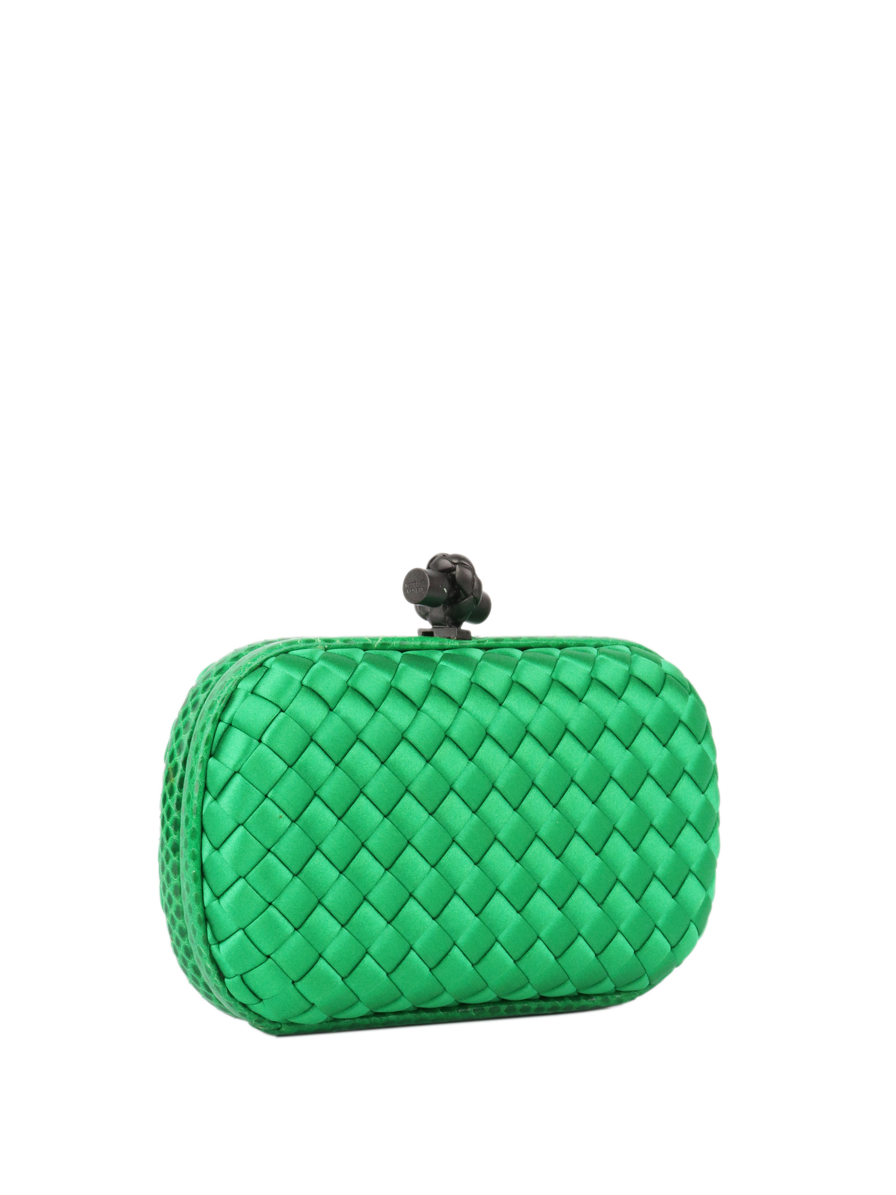 Bottega Veneta Green Intrecciato Clutch.