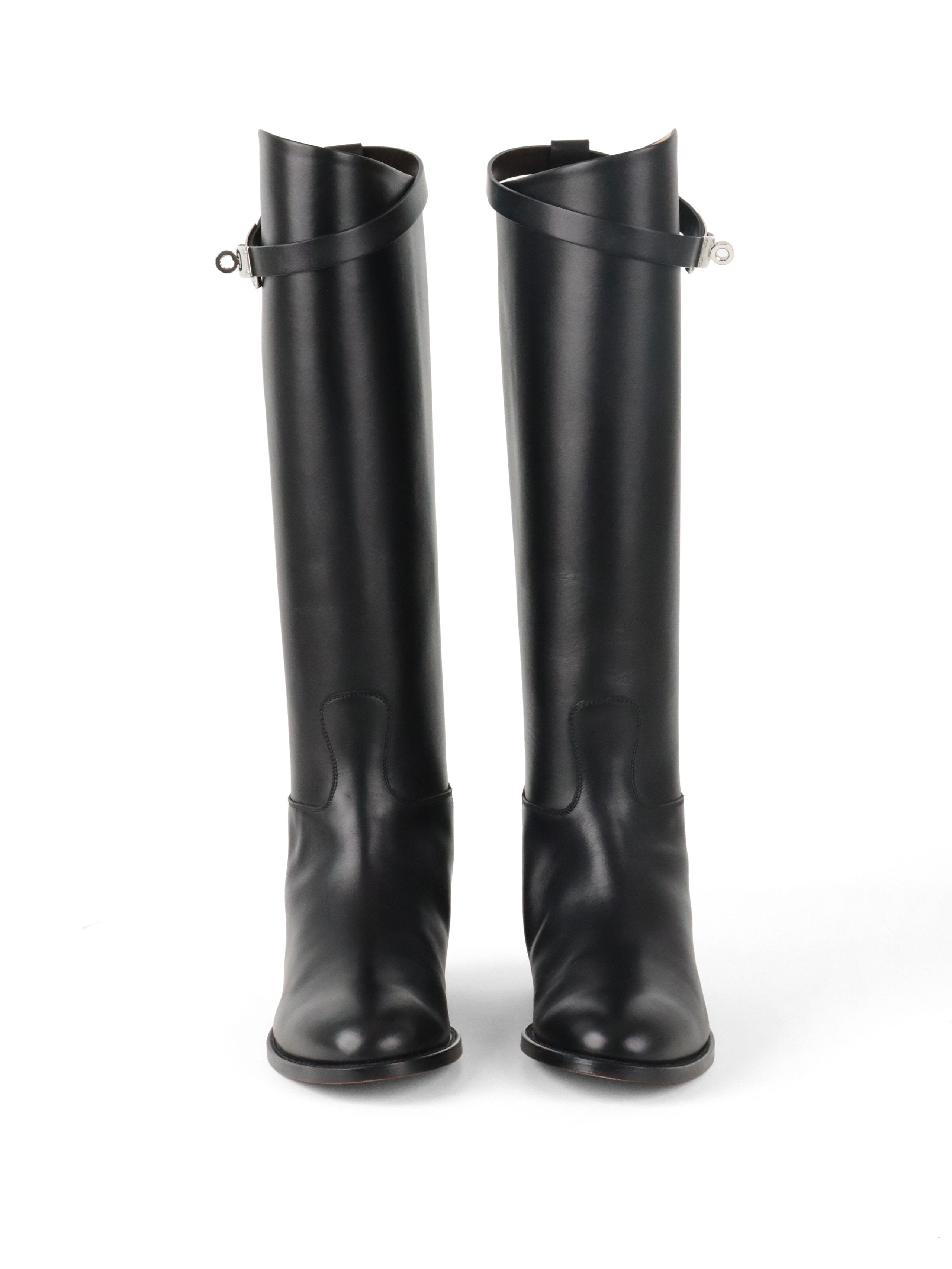 Hermes Noir Jumping Boots size 39 PHW