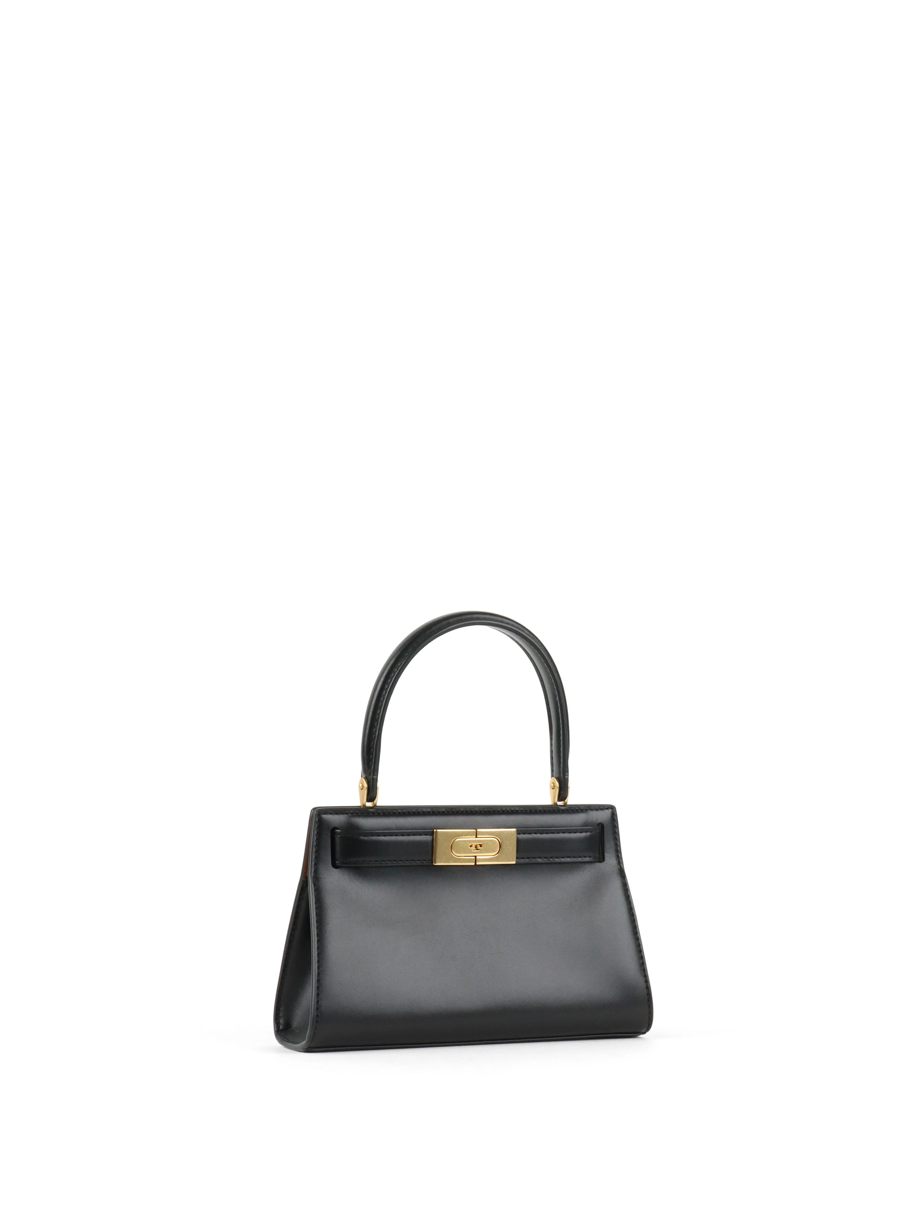 Tory Burch Black Mini Lee Radziwill Top Handle Bag GHW