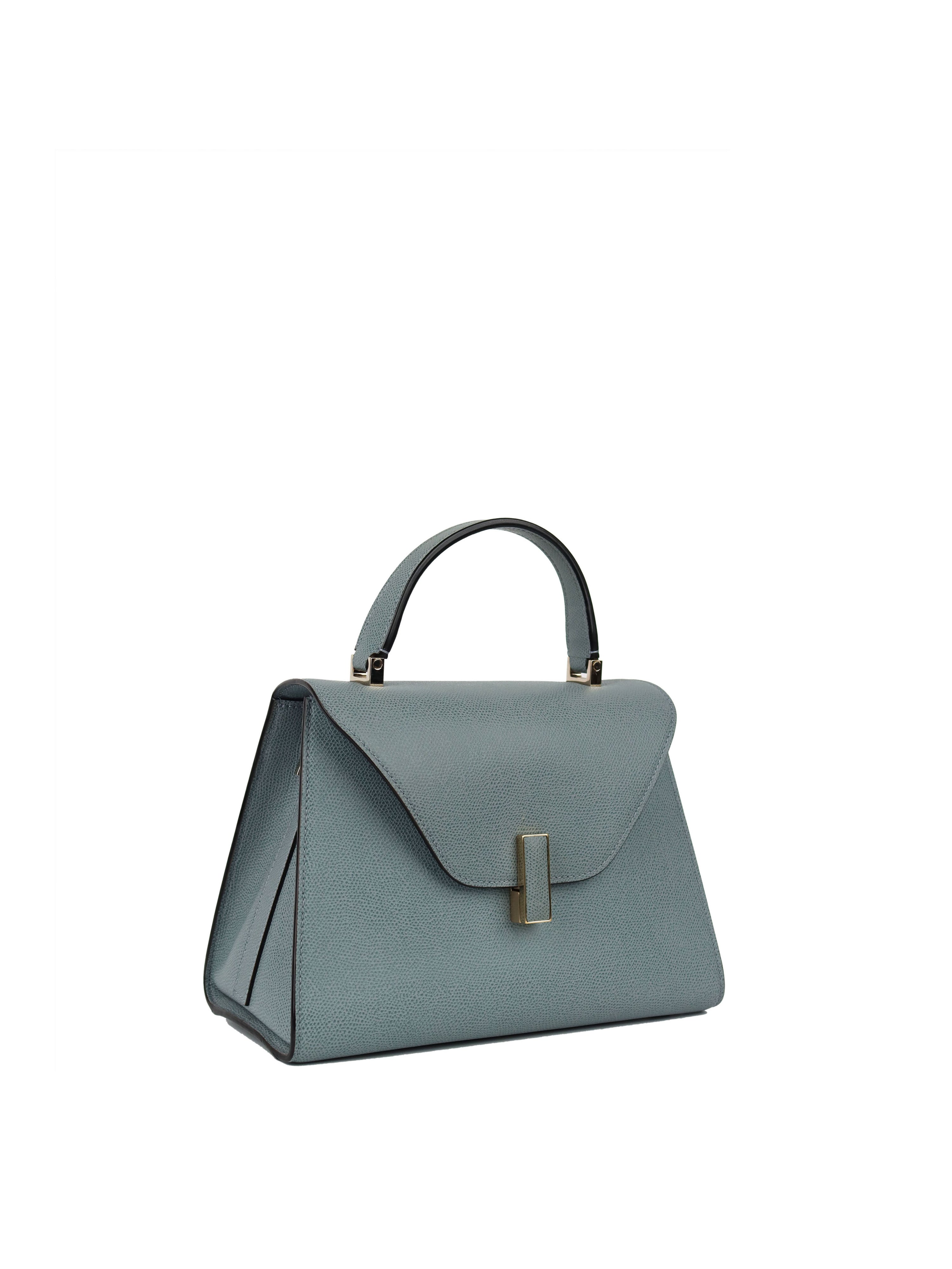 Valextra Iside Top Handle Mini Bag Smokey Blue *