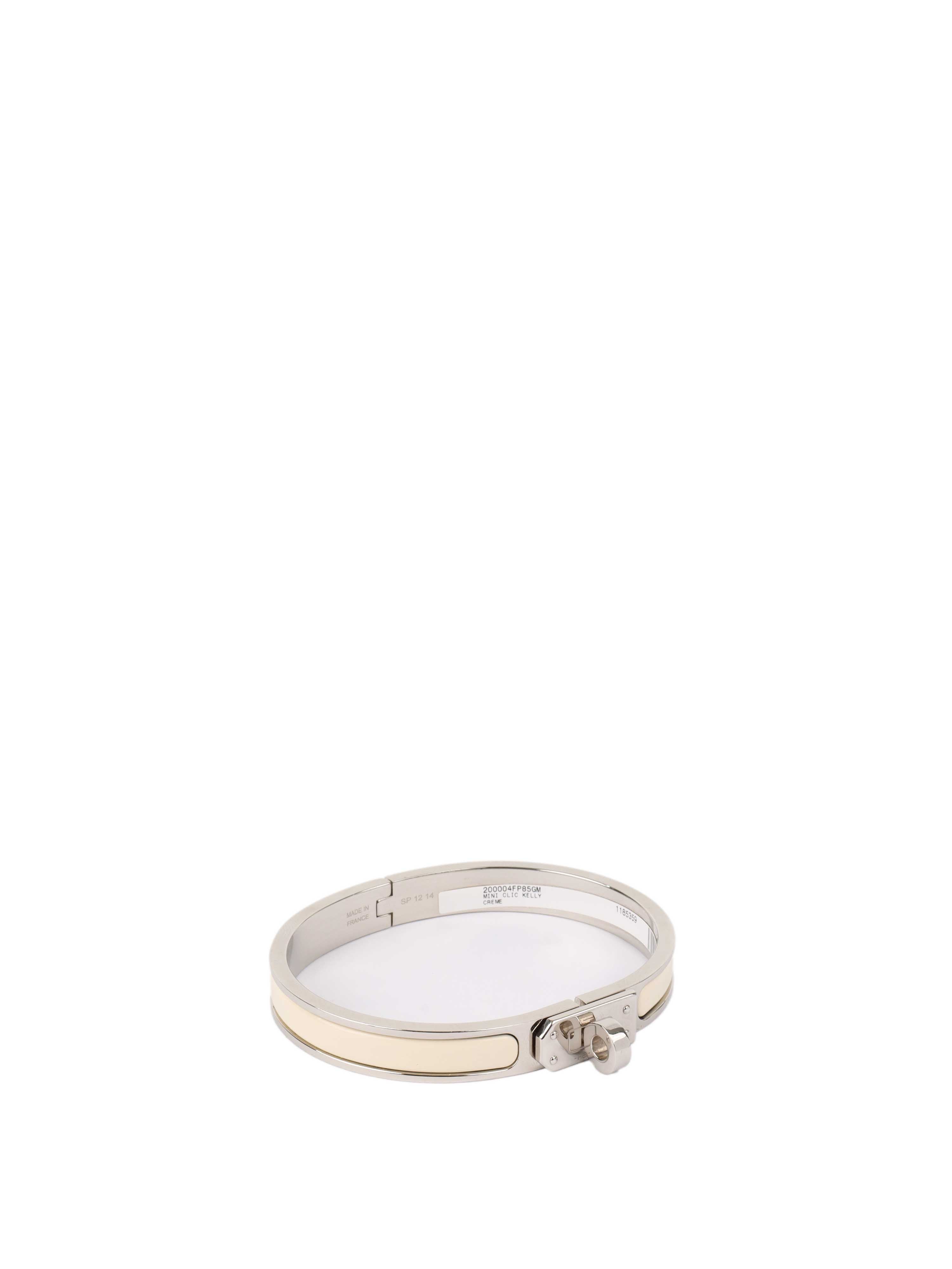 Hermes Creme Mini Clic Kelly Bracelet.