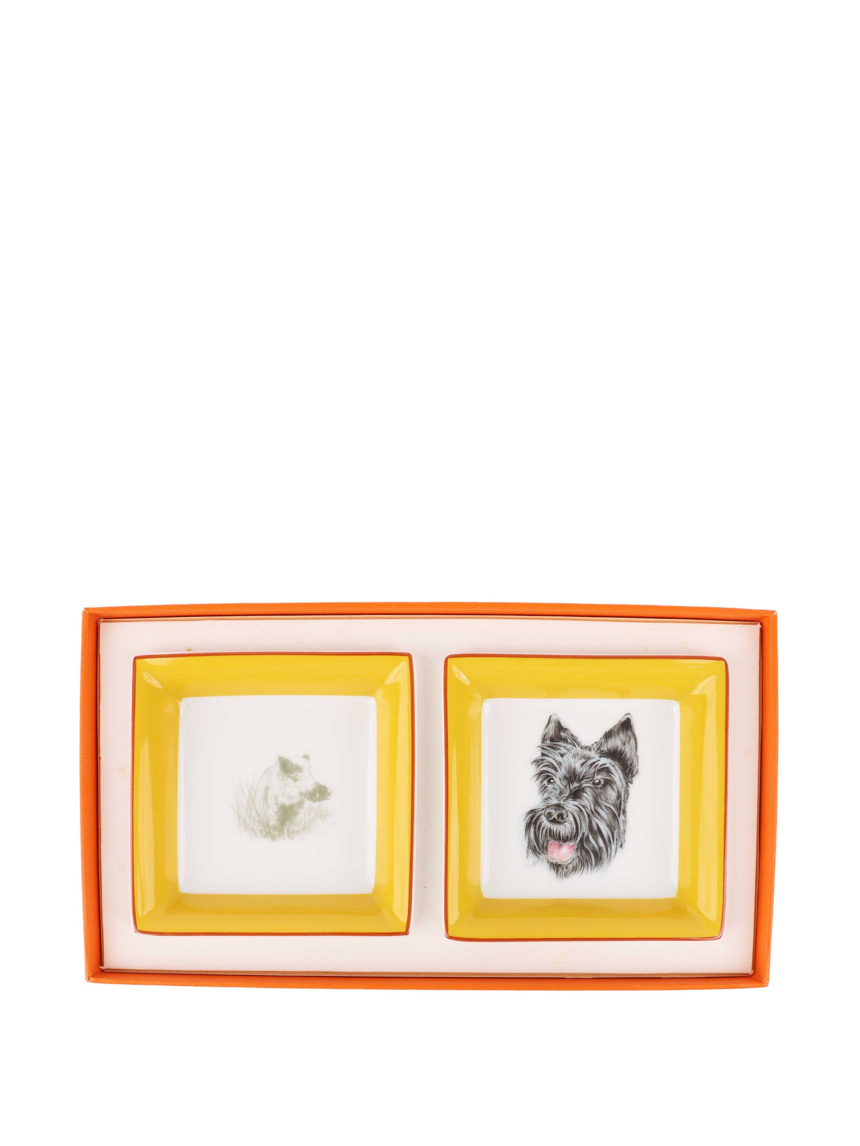 Hermes Vintage Puppy Plates.